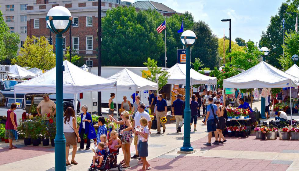 Dane County Farmers Market in downtown Madison