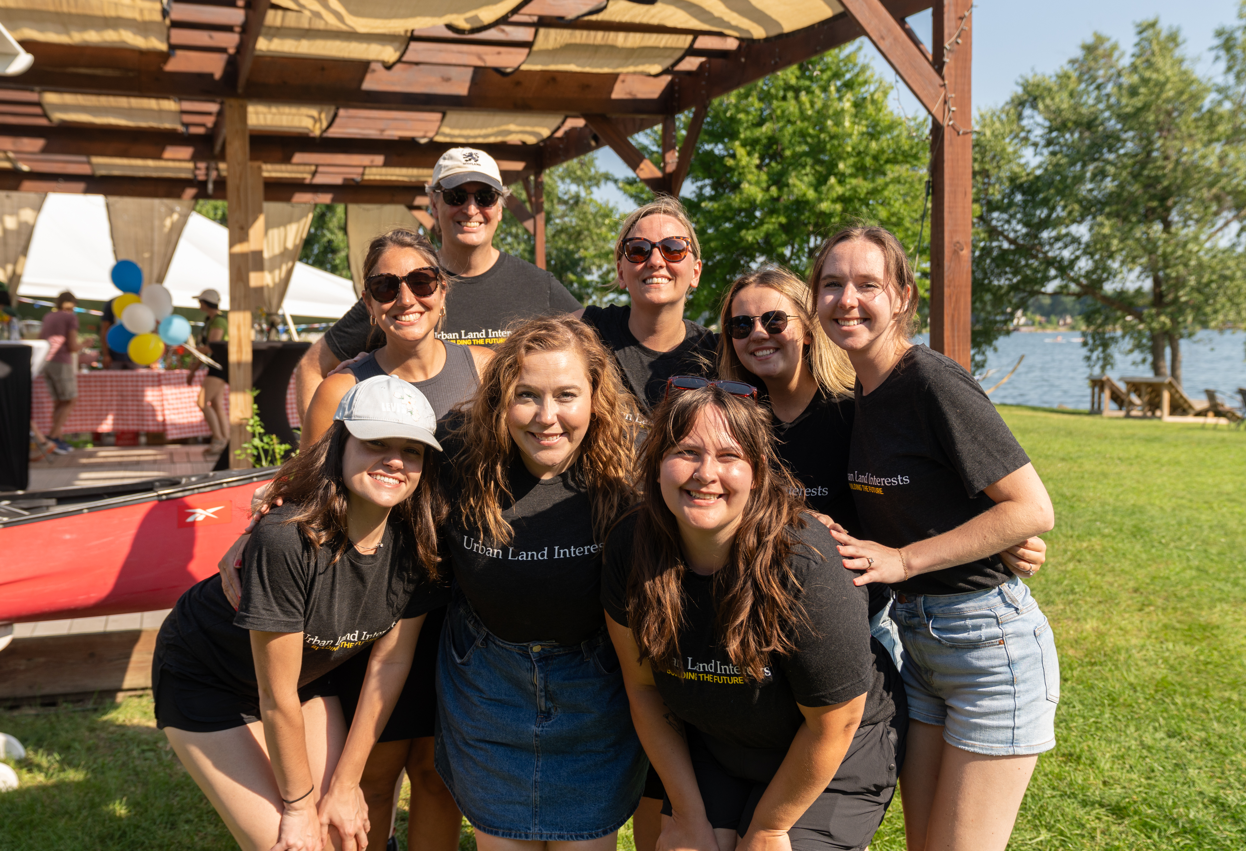 Crowds enjoying the ULI Fun Fair in downtown Madison with booths and games