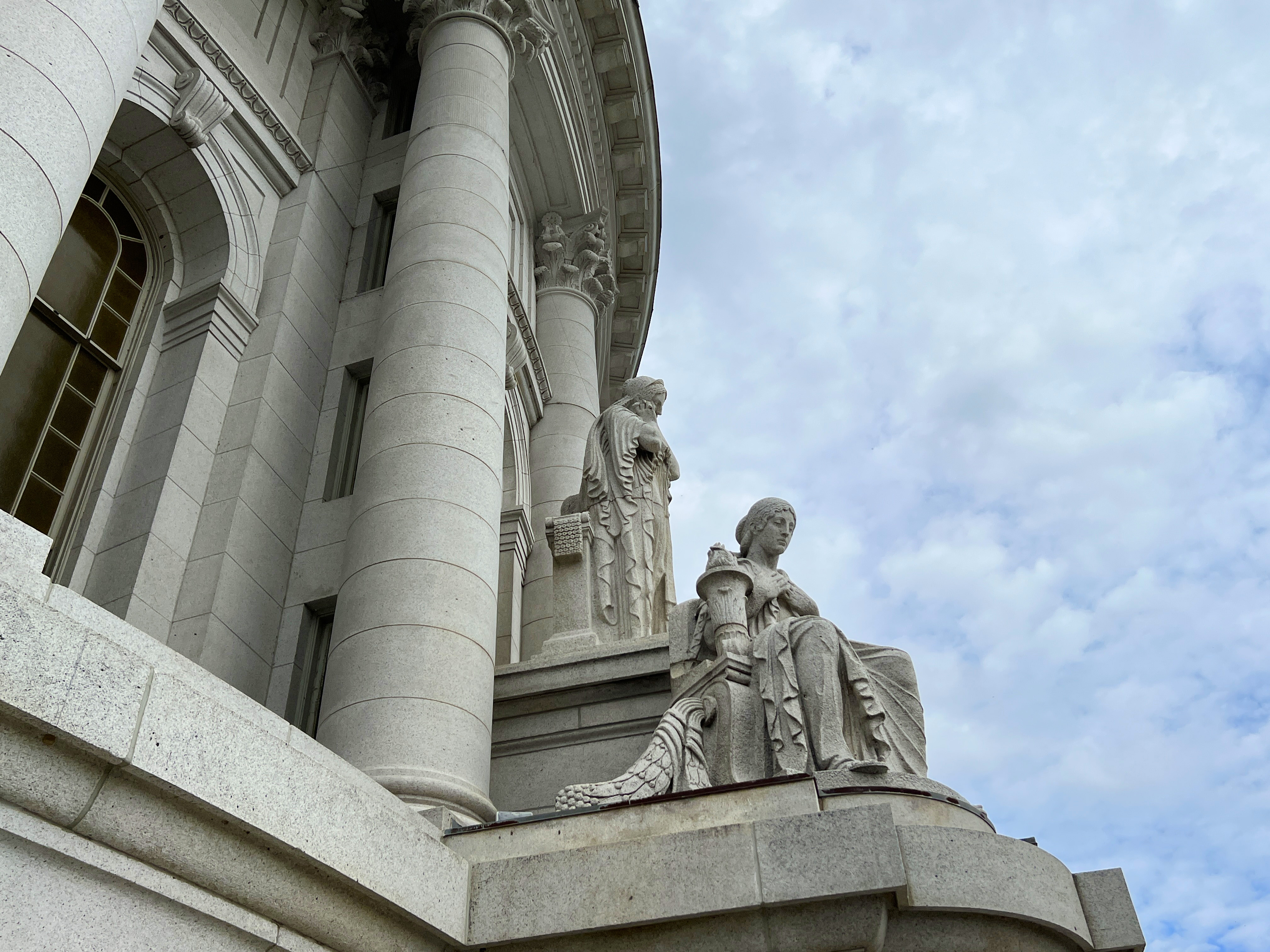 Admiring the marble and architecture of the Wisconsin State Capitol 