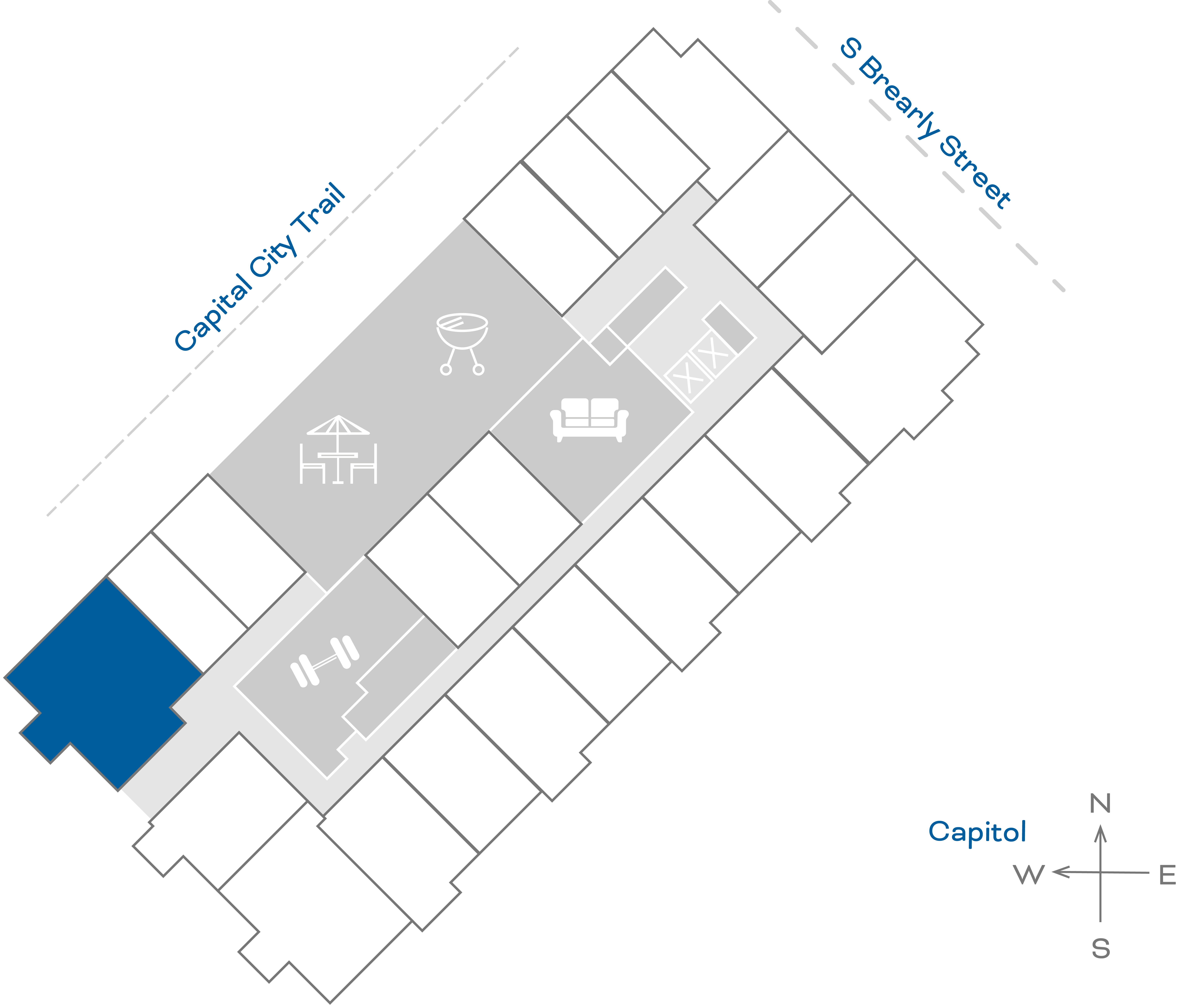 ULI The Penny 239 - 3 Bed, 2 Bath Floorplate