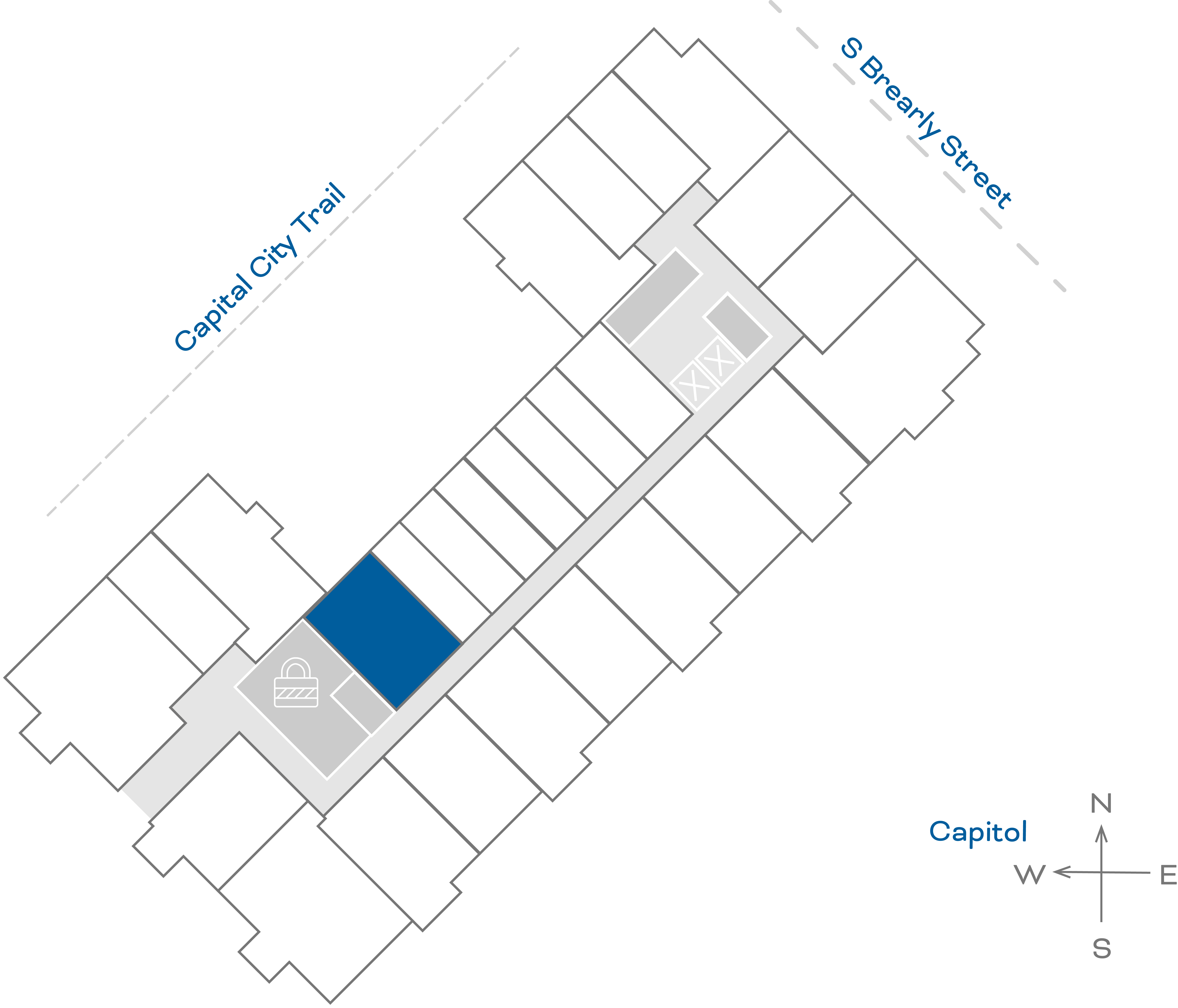 ULI The Penny 330 - 1 Bed, 1 Bath Floorplate