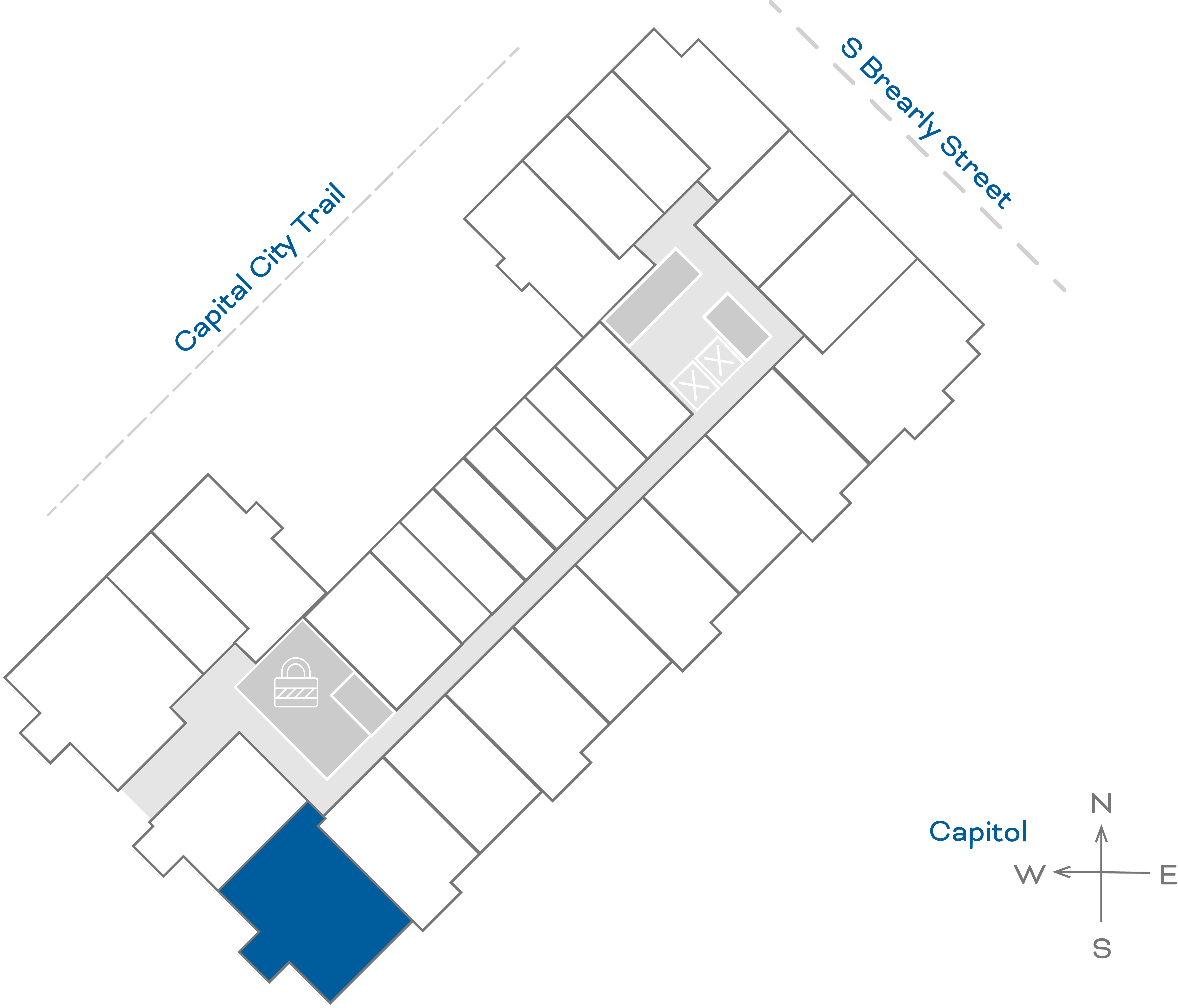 ULI The Penny 335 - 2 Bed, 2 Bath Floorplate