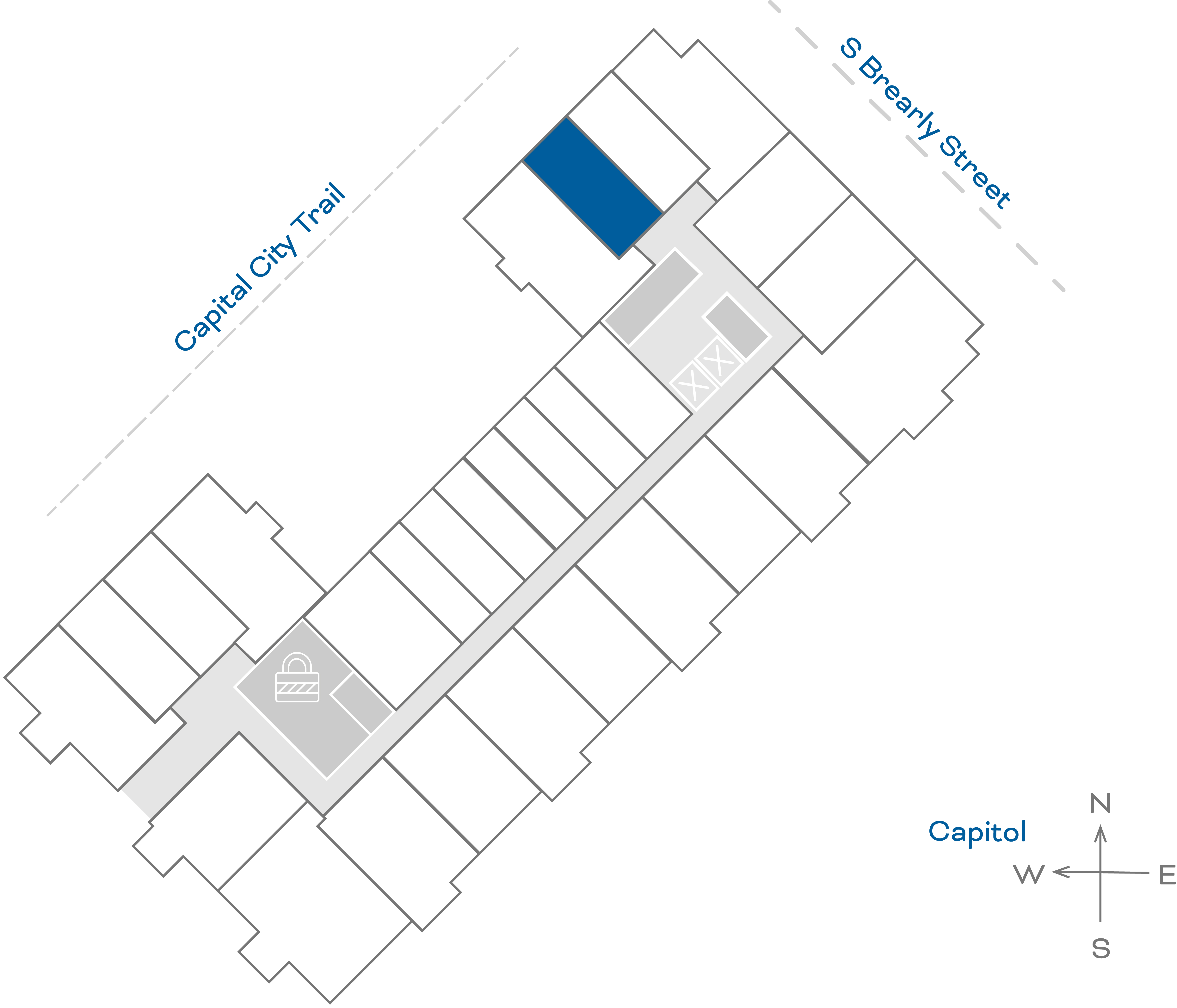 ULI The Penny 403 - Studio, 1 Bath Floorplate