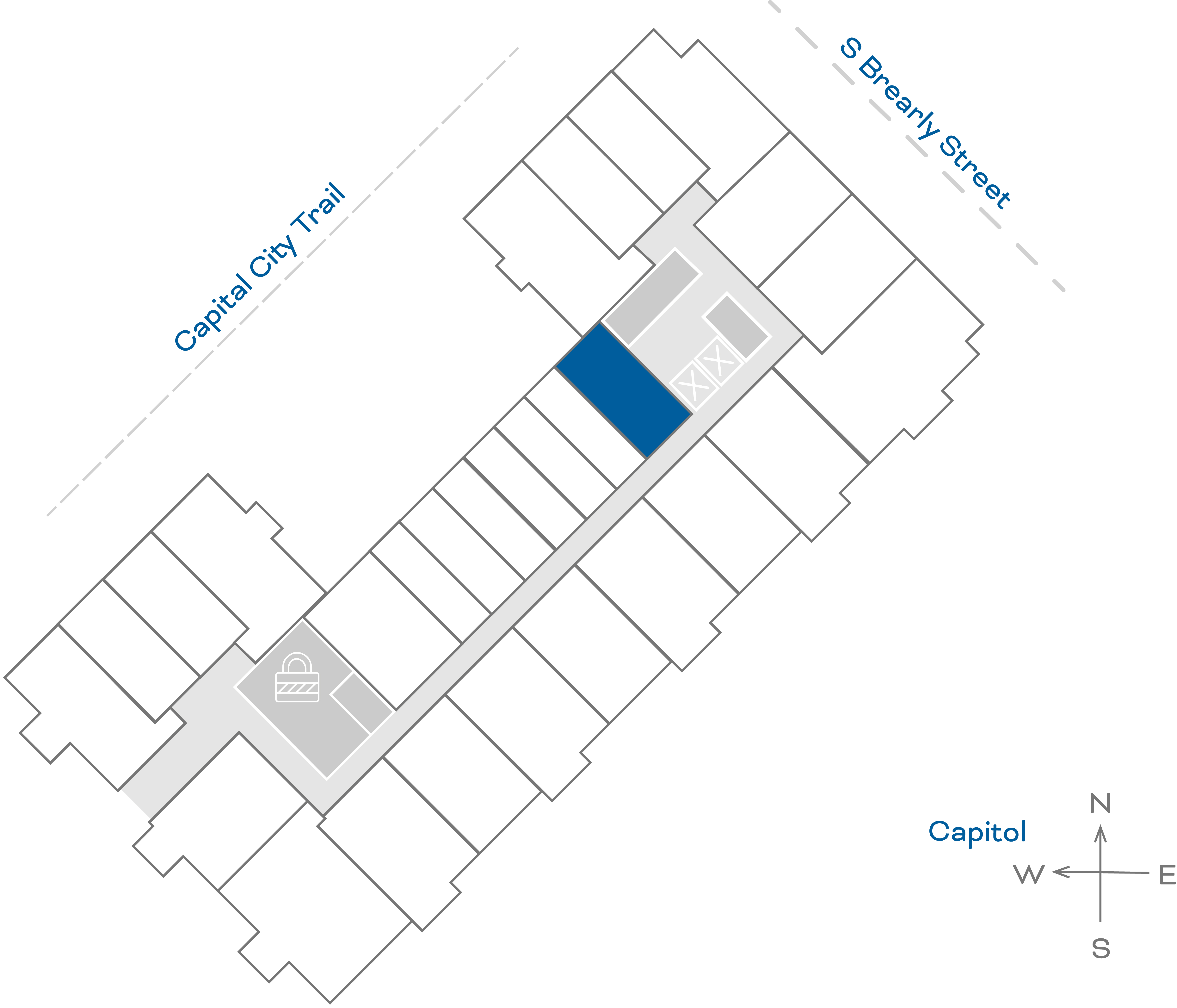 ULI The Penny 416 - Studio, 1 Bath Floorplate