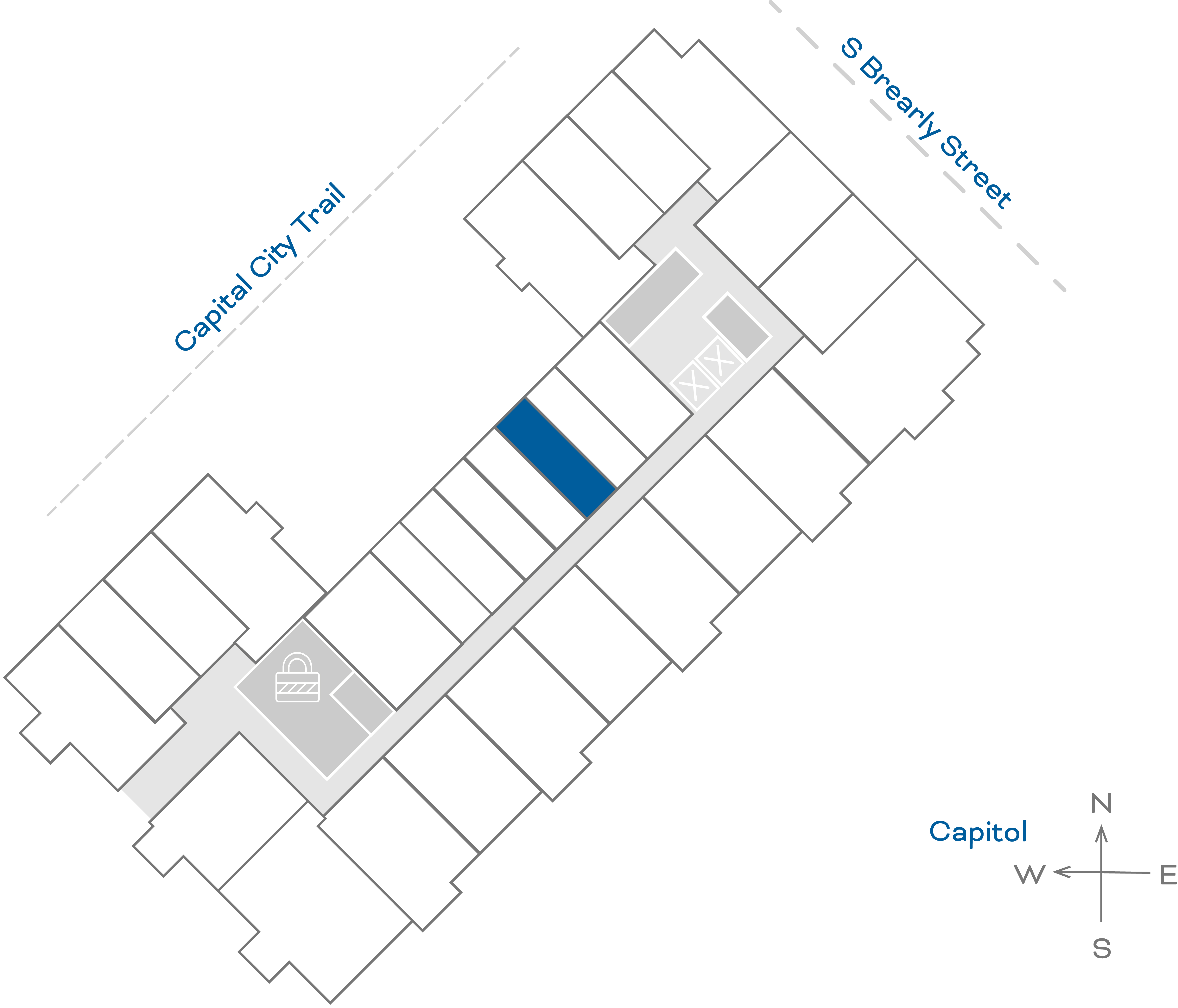 ULI The Penny 420 - Studio, 1 Bath Floorplate