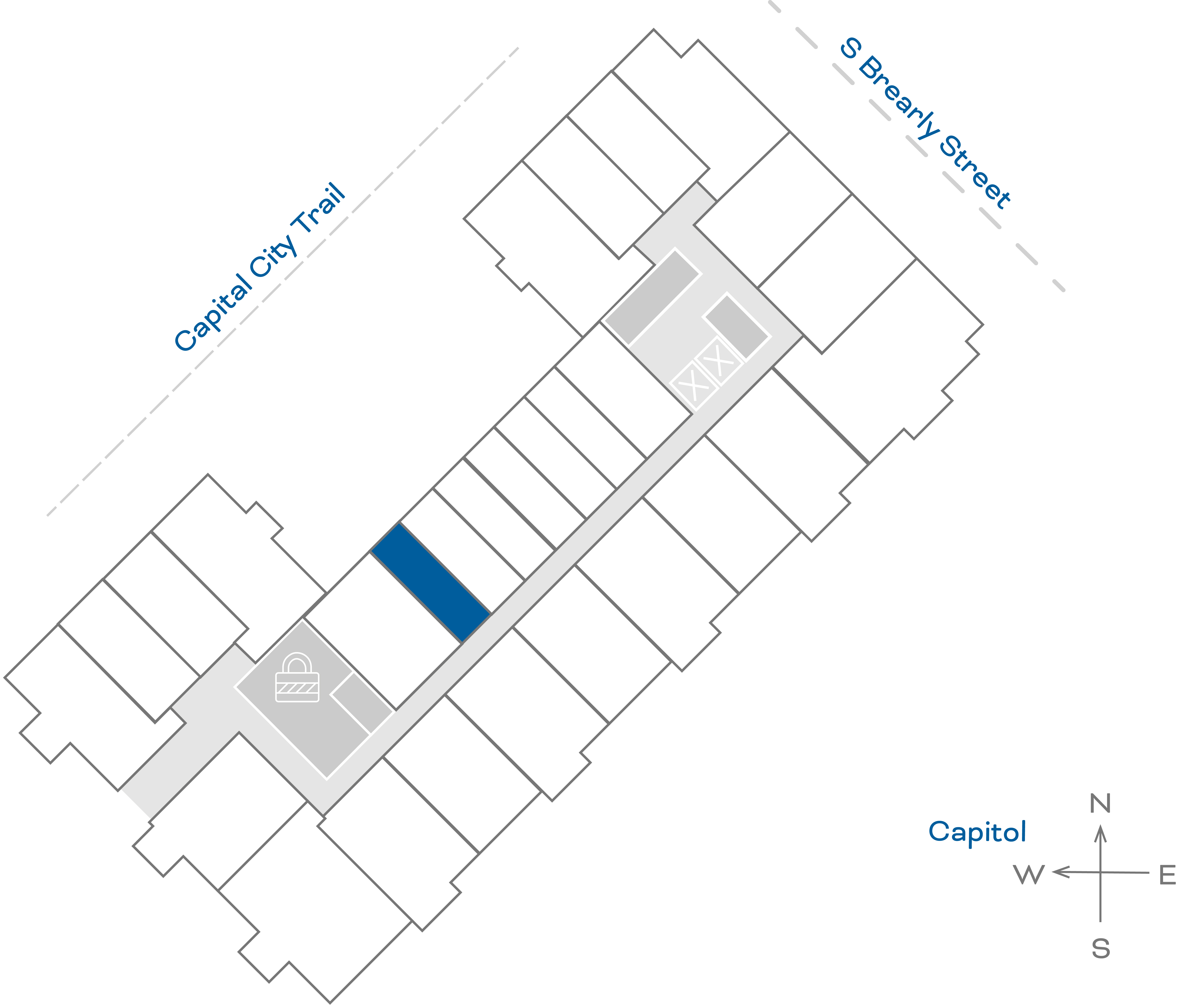 ULI The Penny 428 - Studio, 1 Bath Floorplate