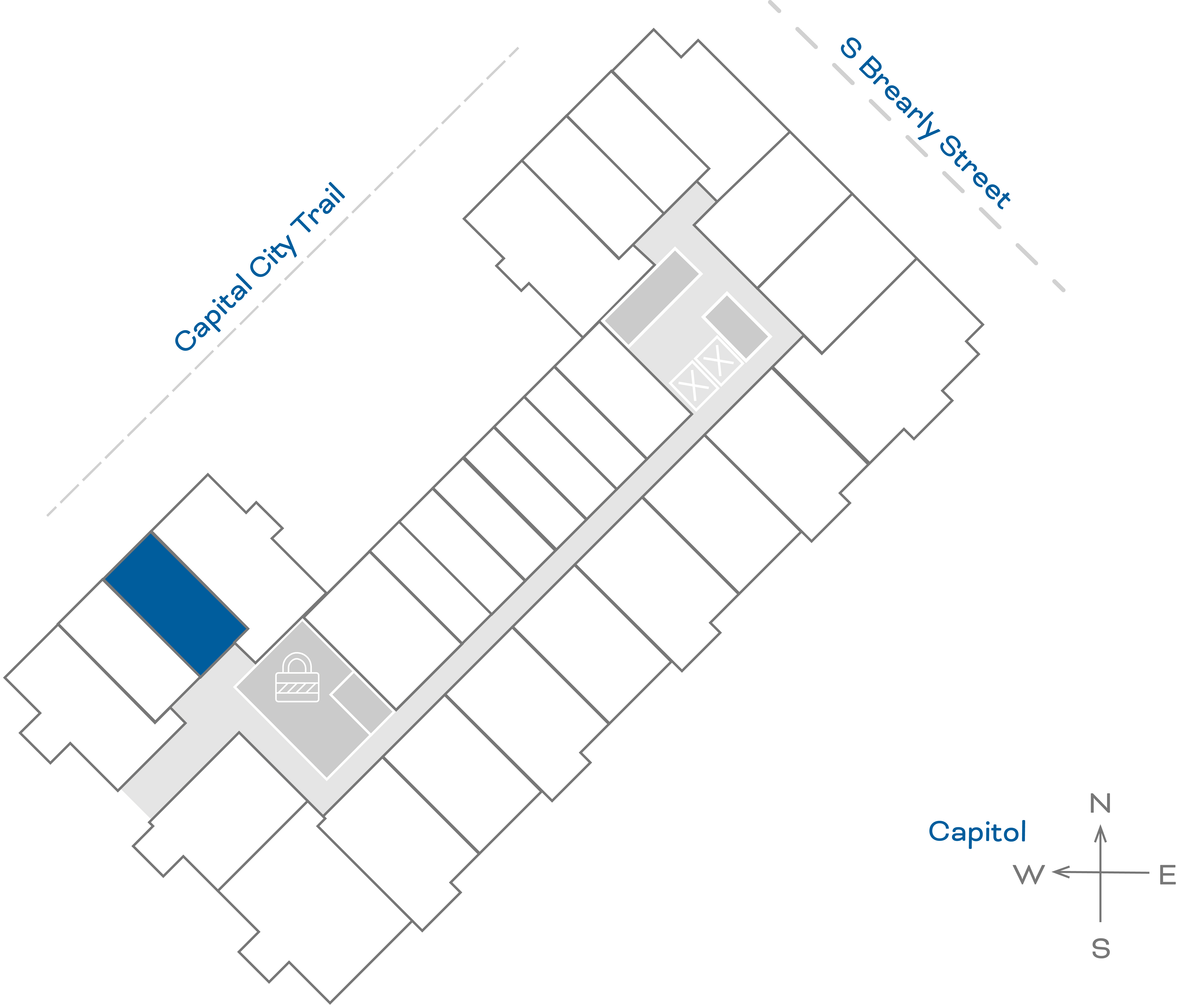 ULI The Penny 443 - Studio, 1 Bath Floorplate