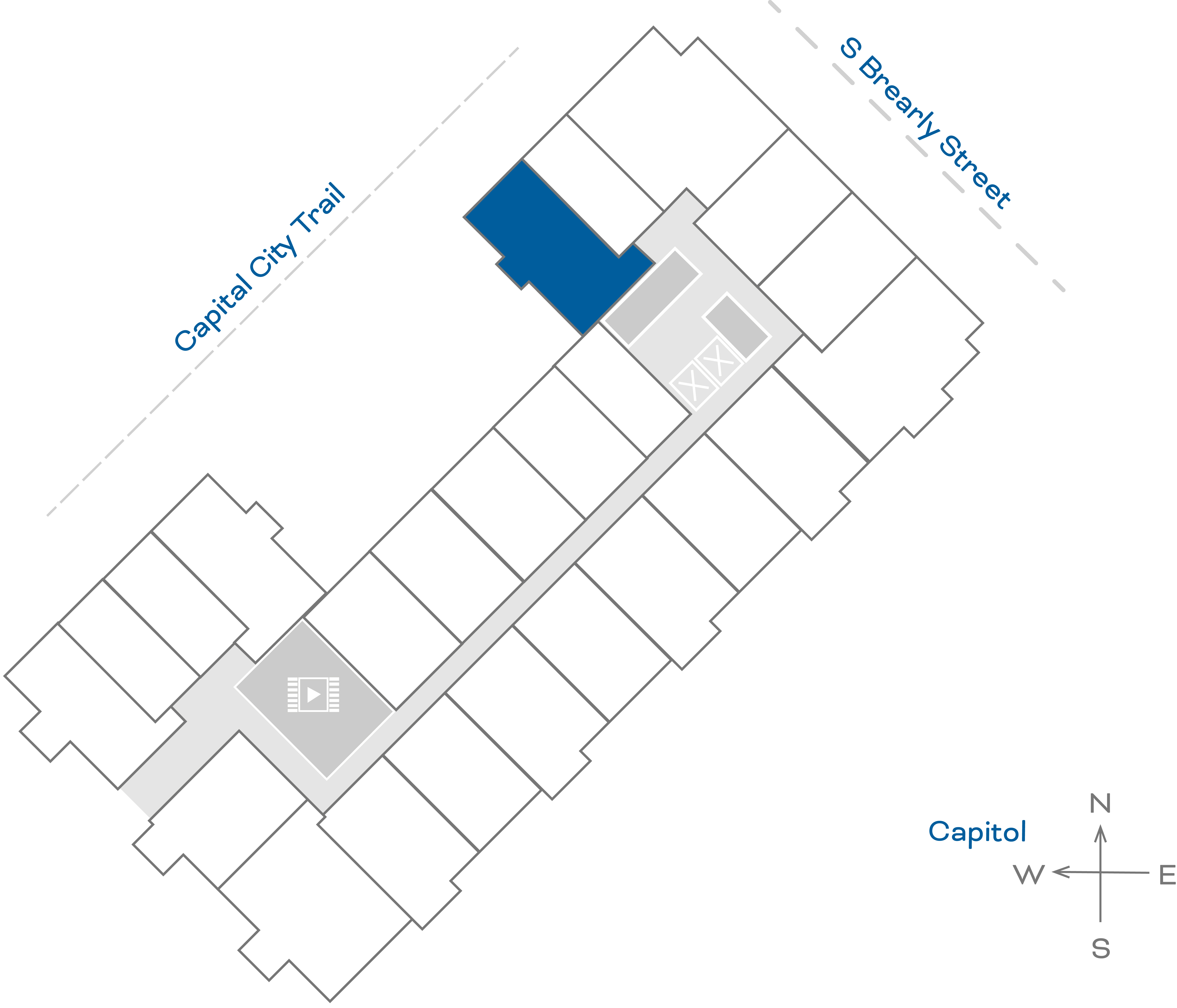 ULI The Penny 501 - 1 Bed, 1 Bath Floorplate