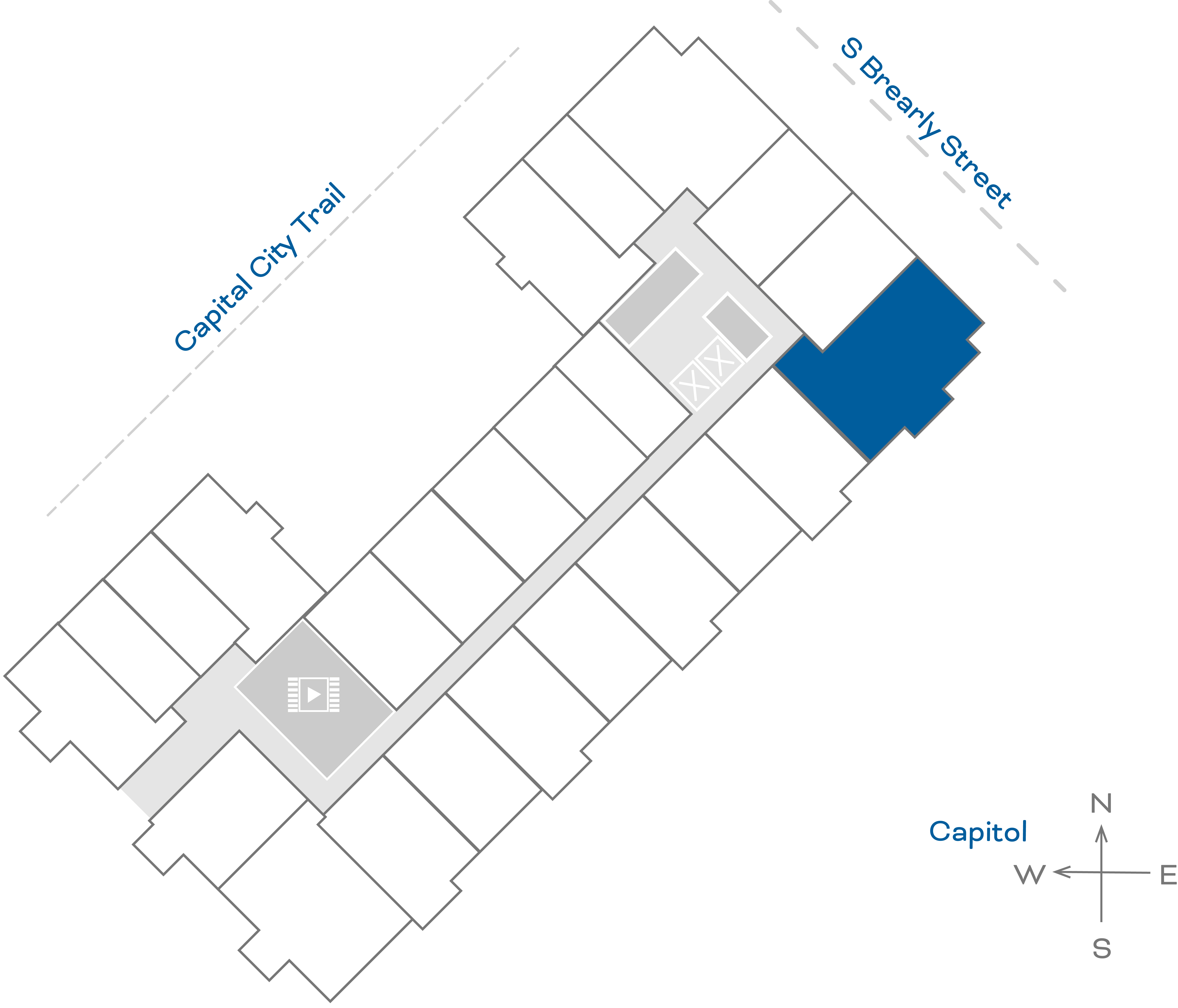 ULI The Penny 513 - 2 Bed, 2 Bath Floorplate