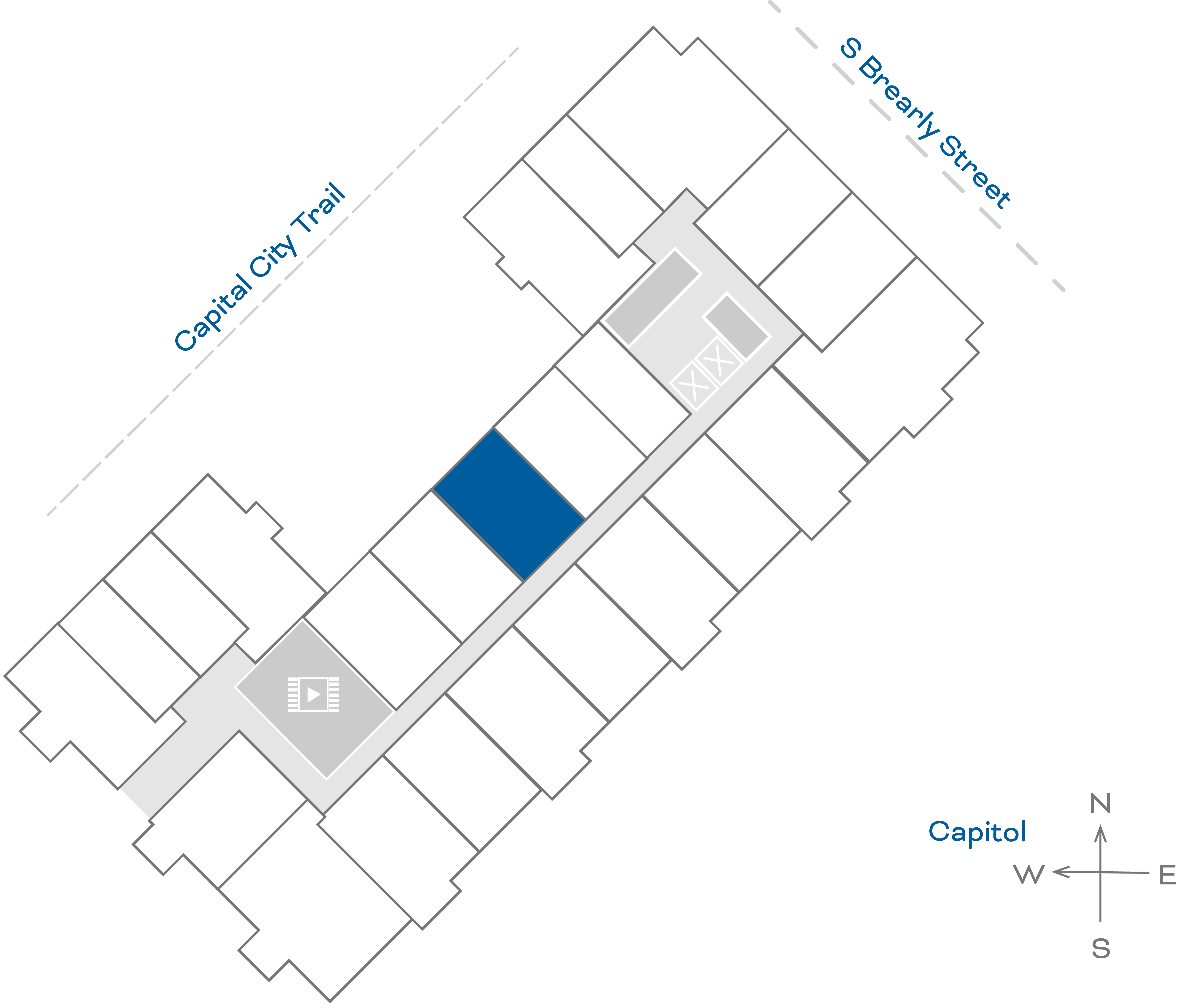ULI The Penny 520 - 1 Bed, 1 Bath Floorplate