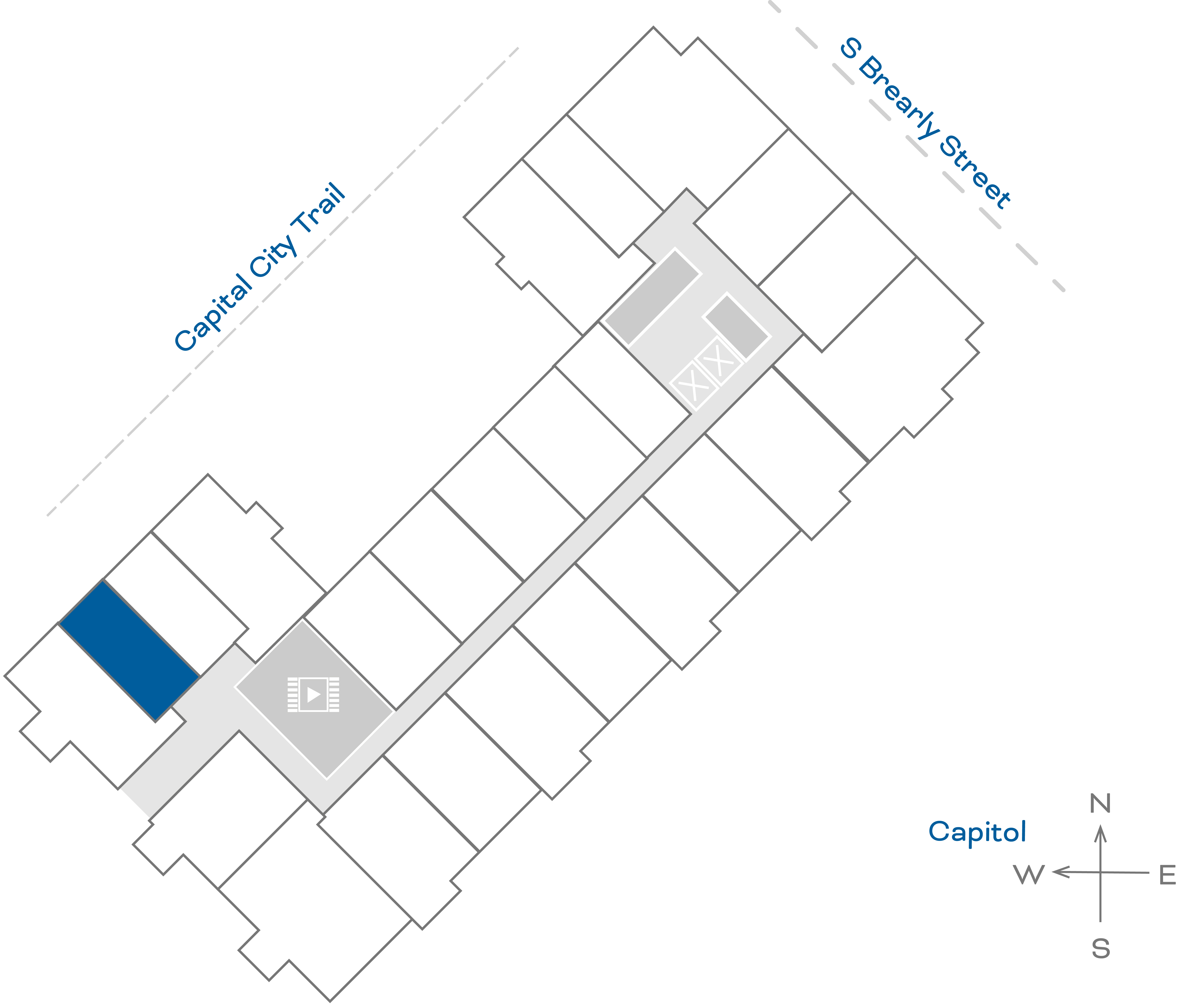 ULI The Penny 541 - Studio, 1 Bath Floorplate