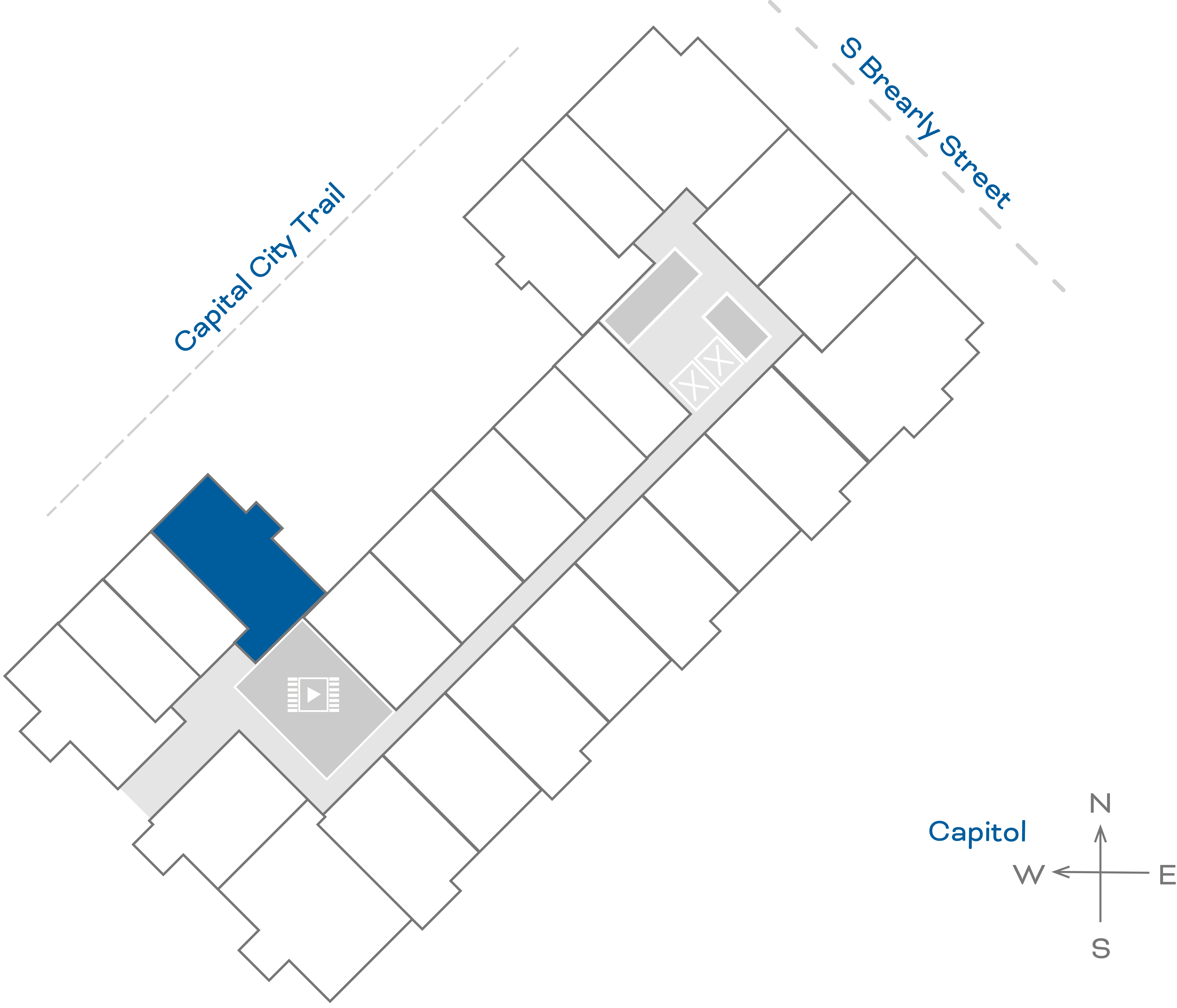 ULI The Penny 545 - 1 Bed, 1 Bath Floorplate