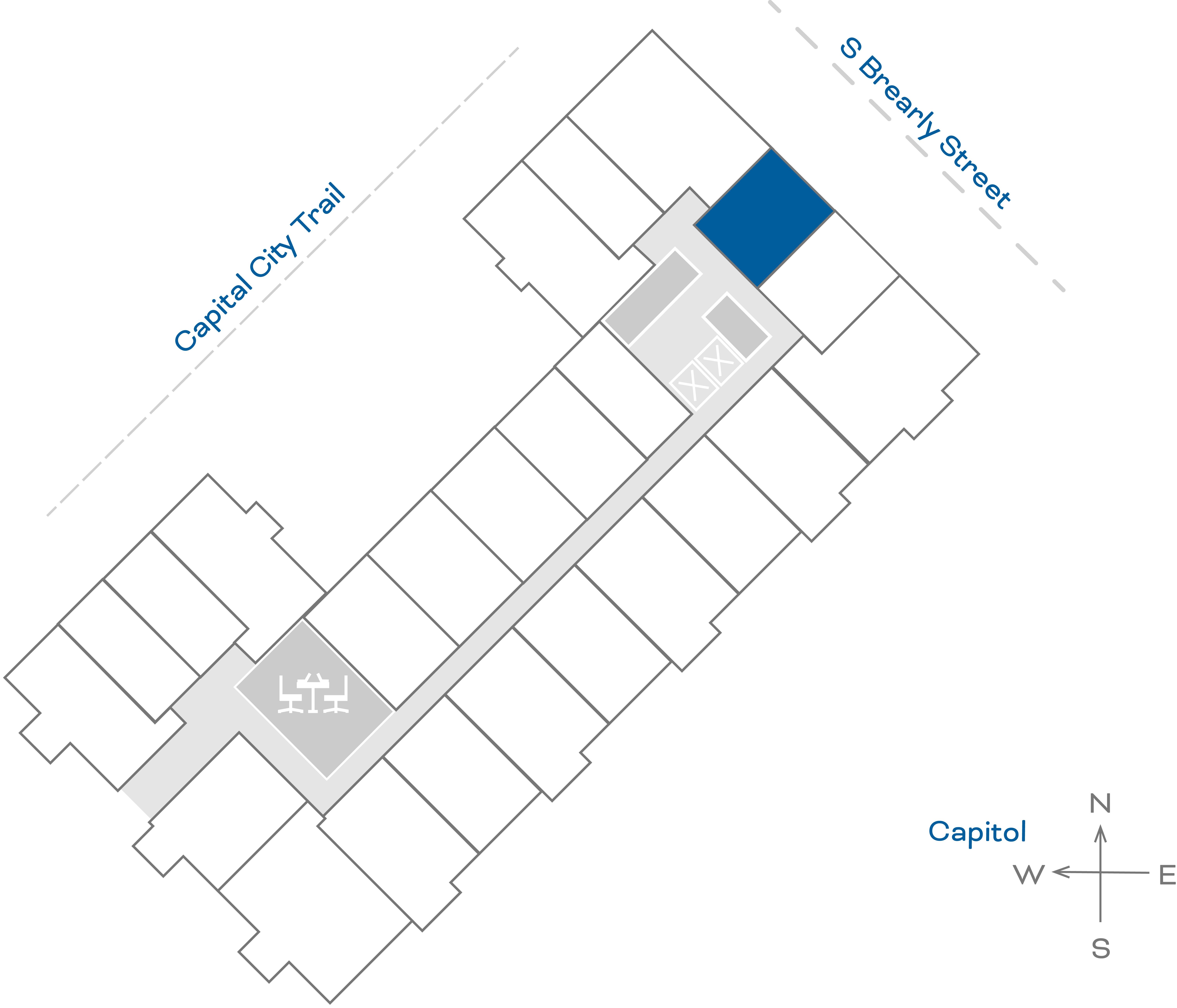 ULI The Penny 609 - Studio, 1 Bath Floorplate