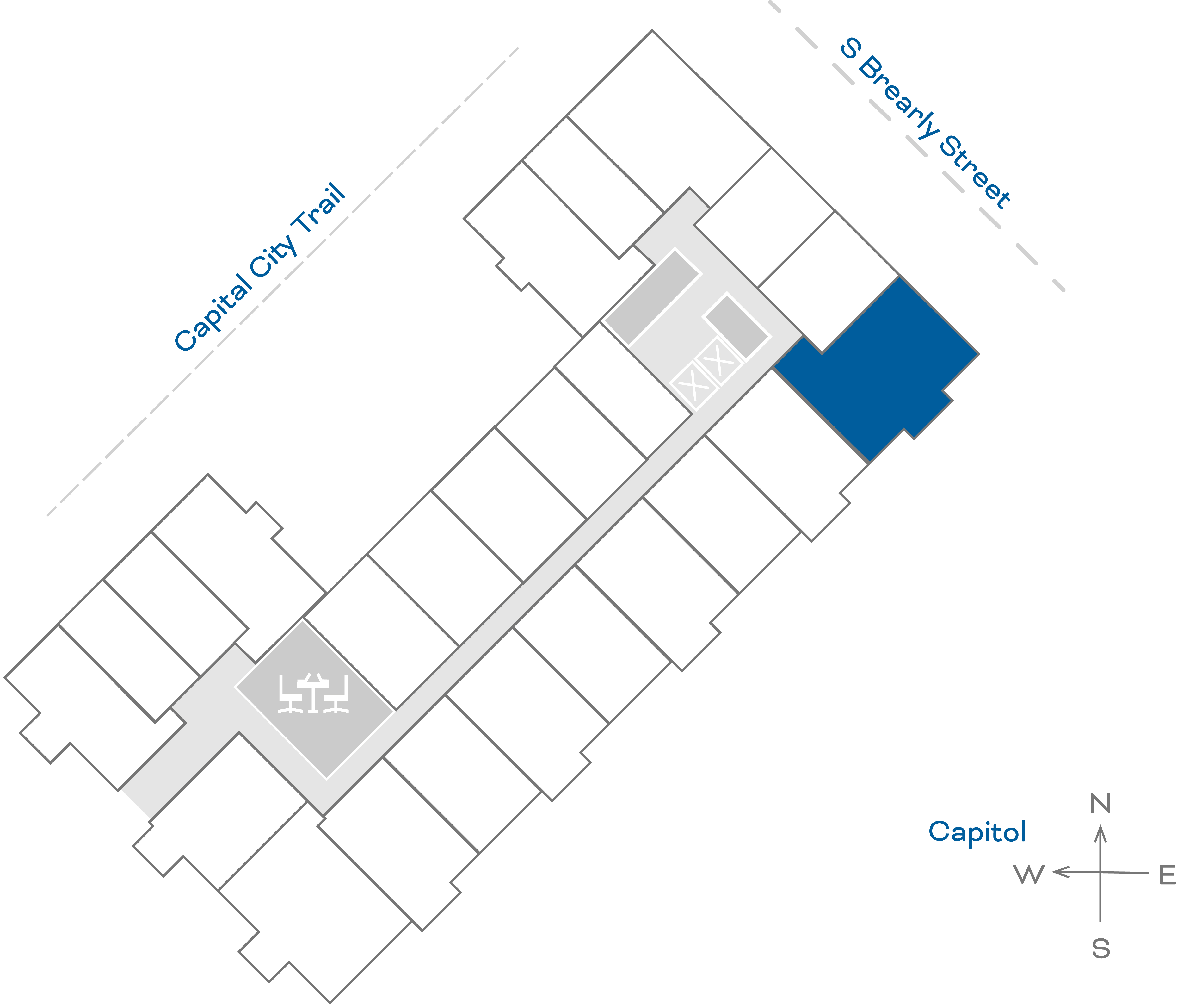 ULI The Penny 613 - 2 Bed, 2 Bath Floorplate