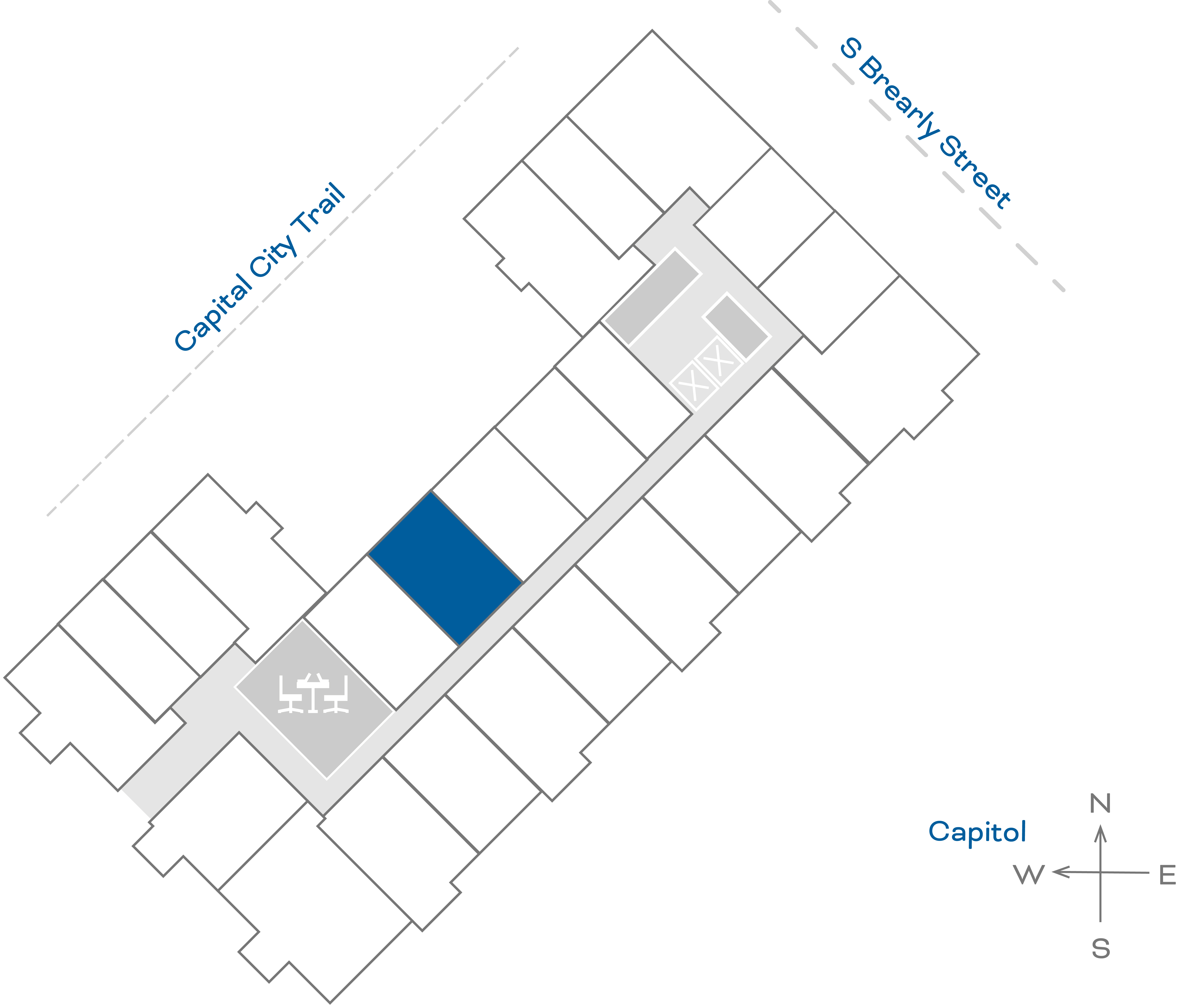 ULI The Penny 622 - 1 Bed, 1 Bath Floorplate