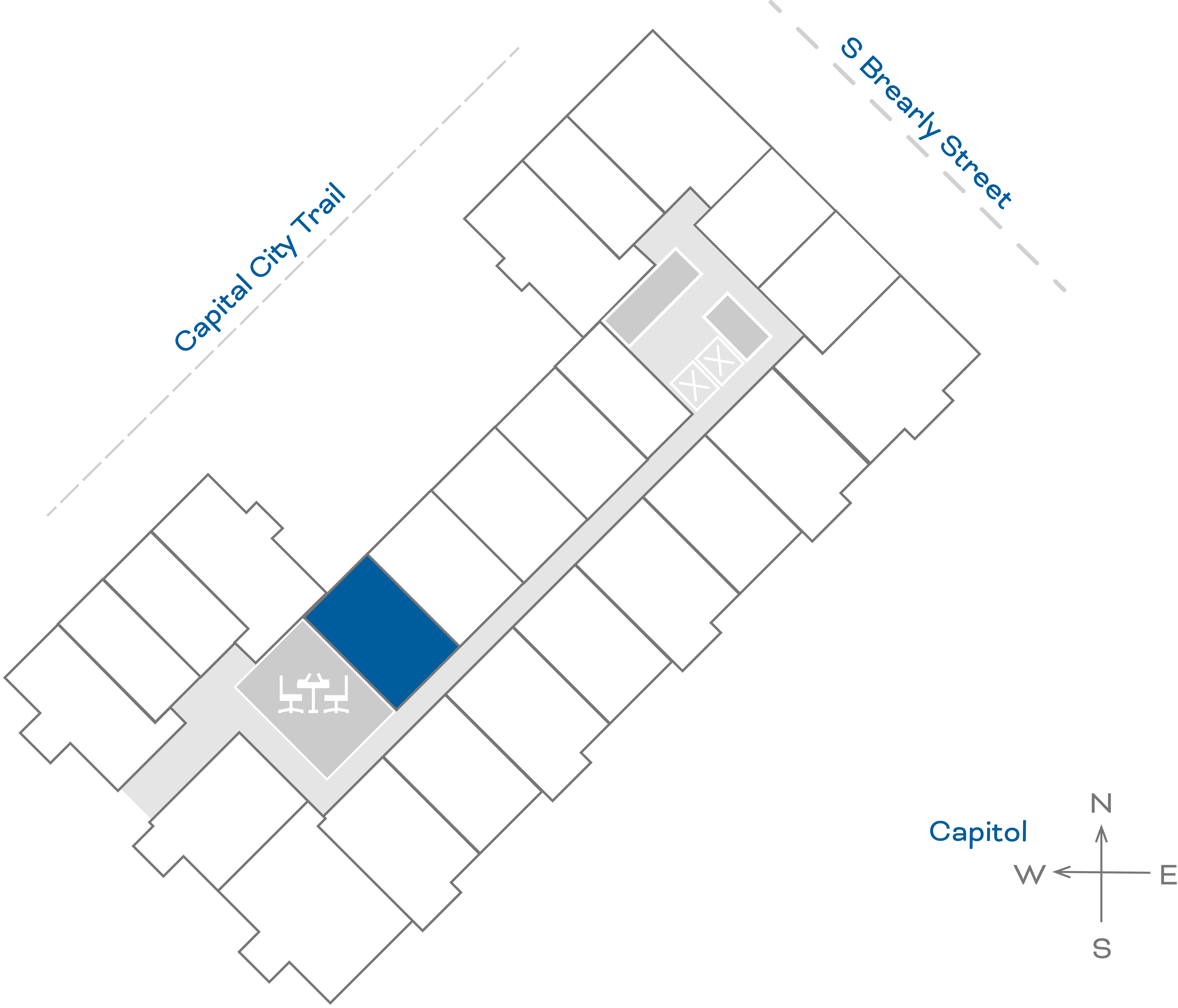 ULI The Penny 624 - 1 Bed, 1 Bath Floorplate