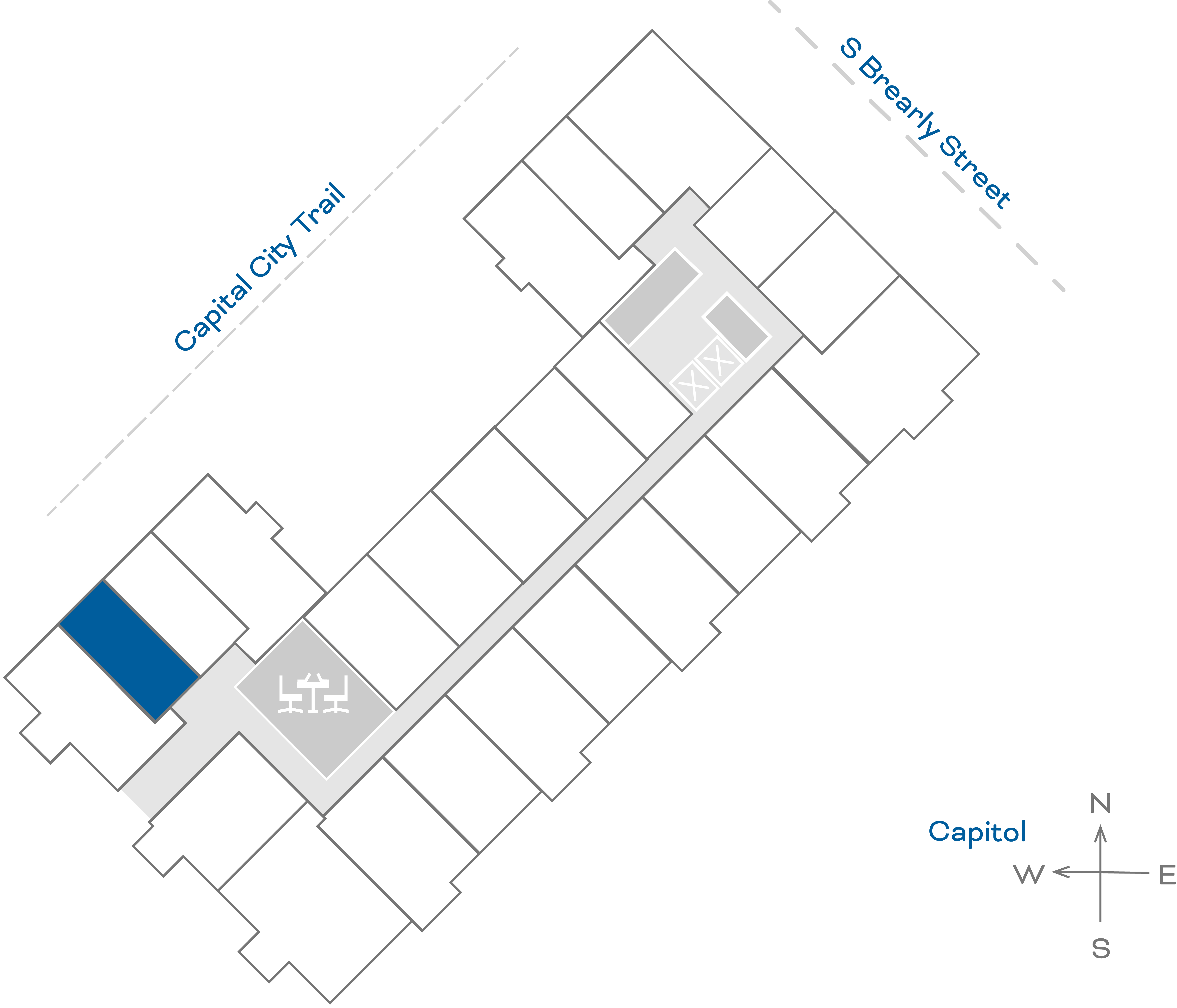 ULI The Penny 641 - Studio, 1 Bath Floorplate