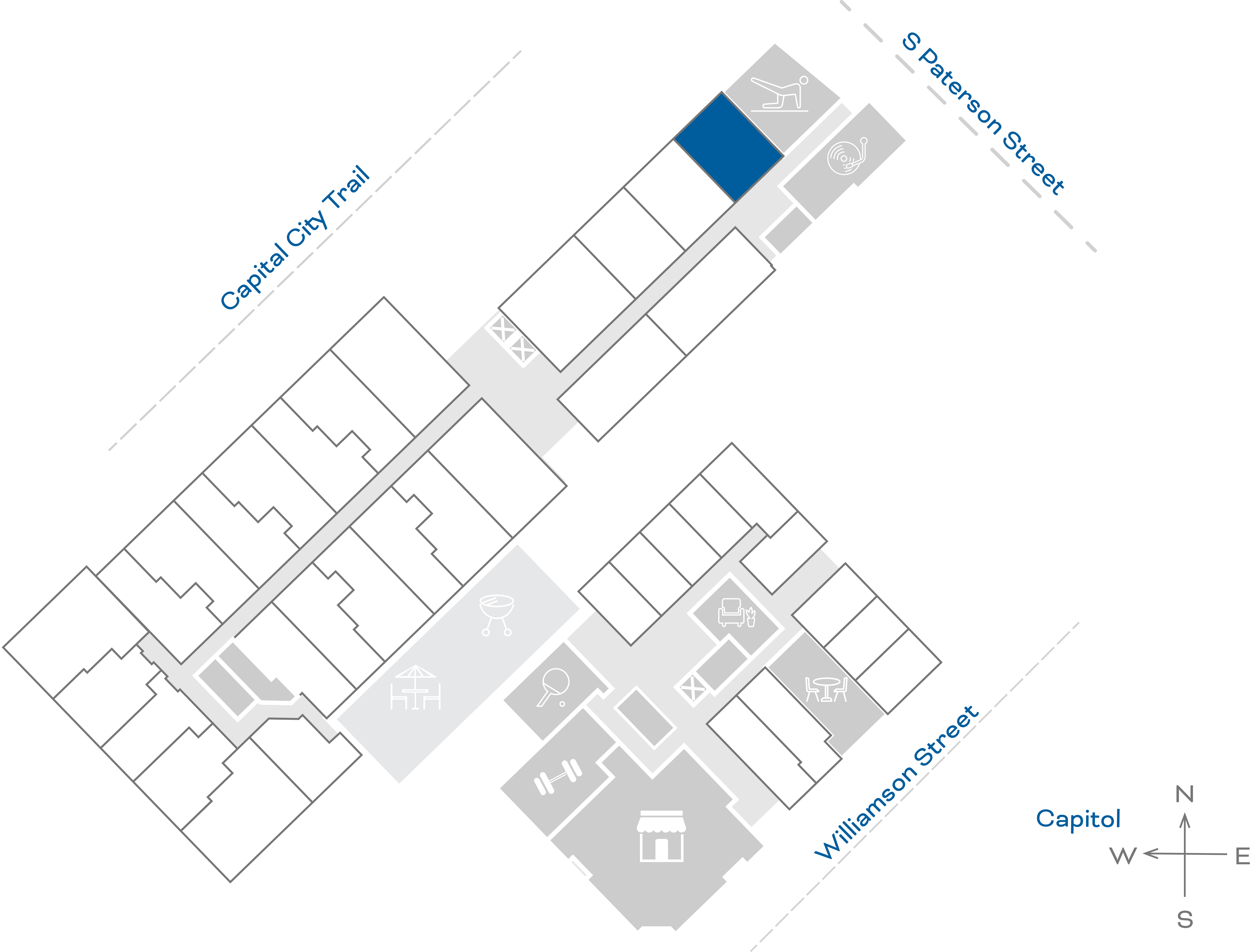 ULI The Irwin N104 - 1 Bed, 1 Bath Floorplate