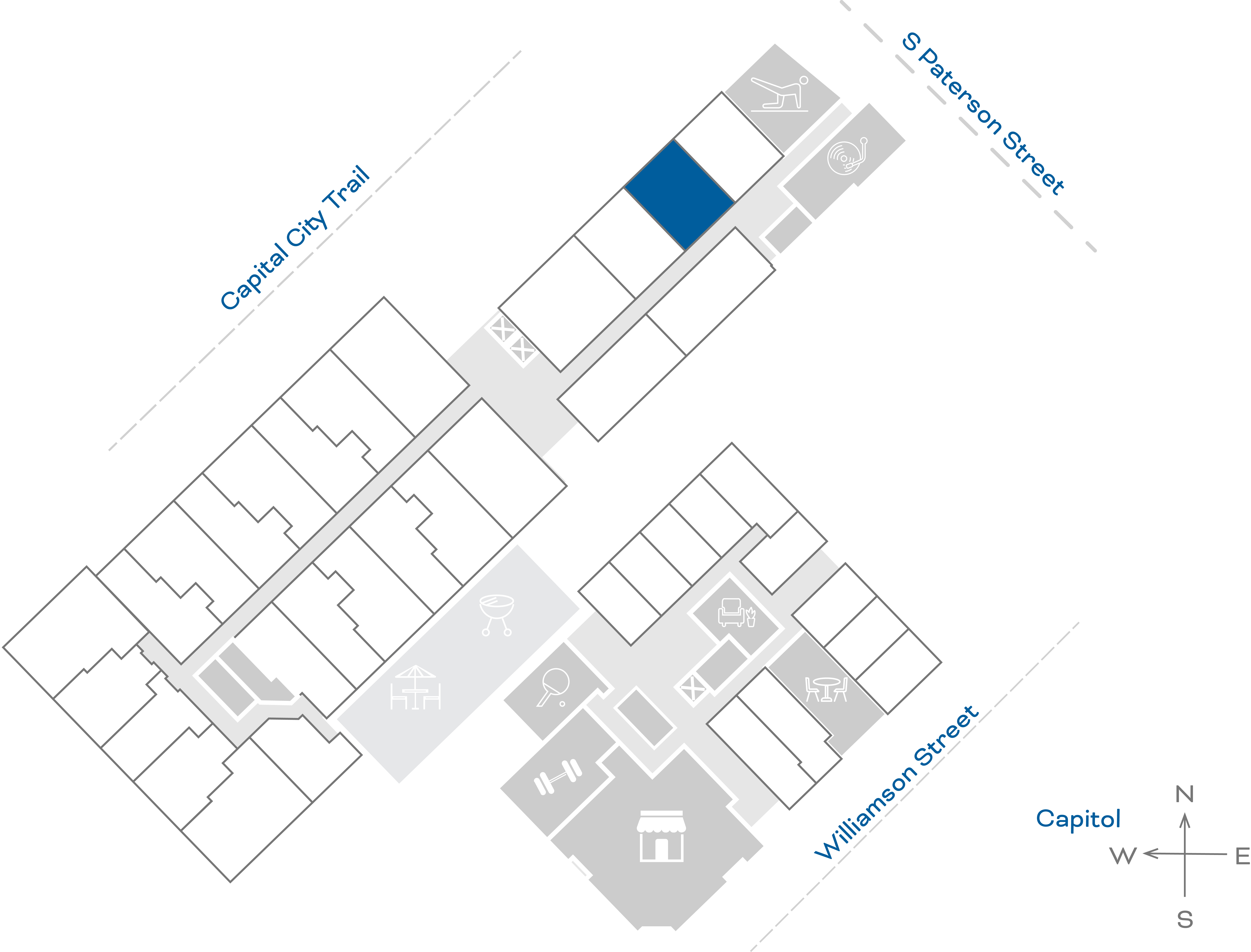 ULI The Irwin N106 - 1 Bed, 1 Bath Floorplate