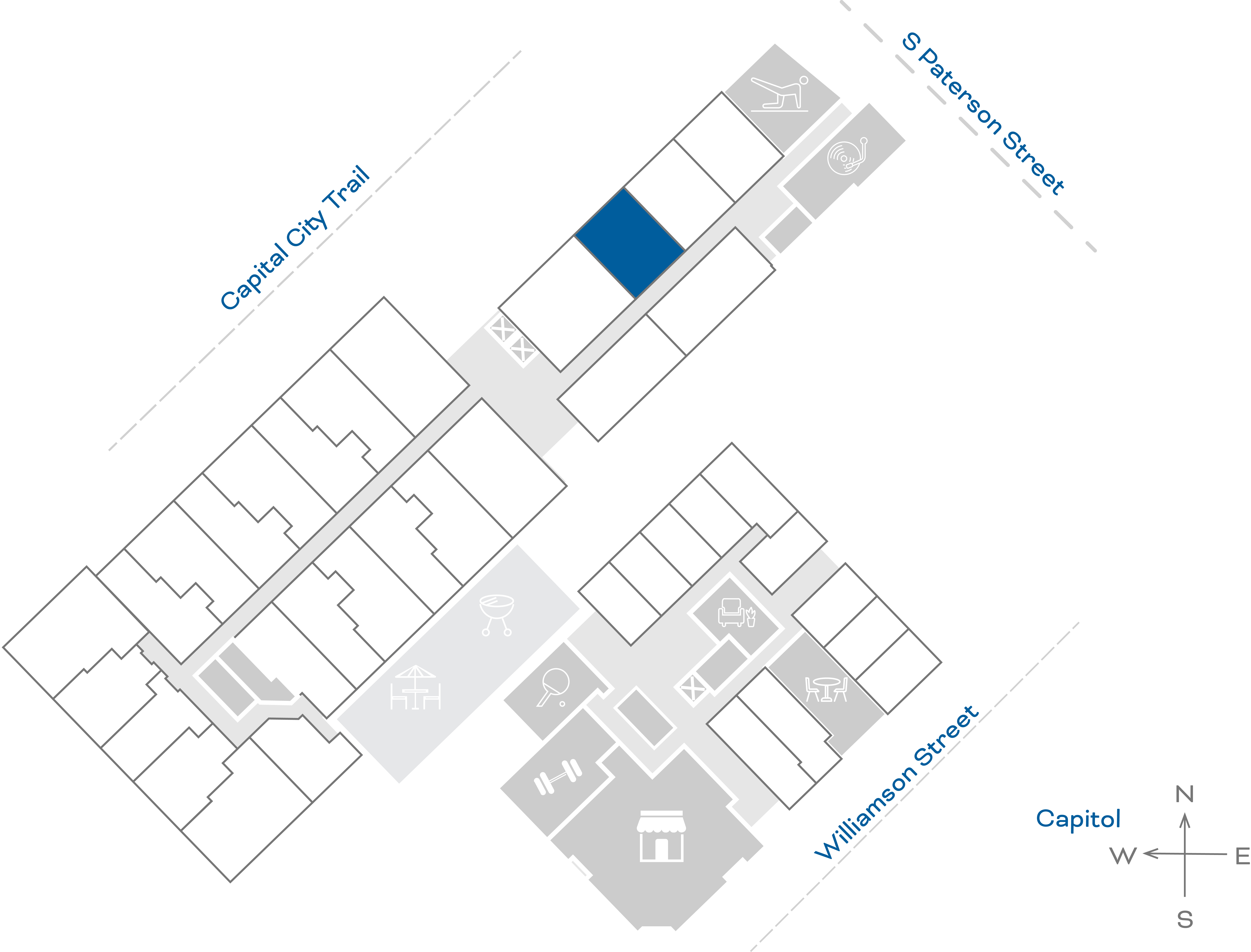 ULI The Irwin N108 - 1 Bed, 1 Bath Floorplate