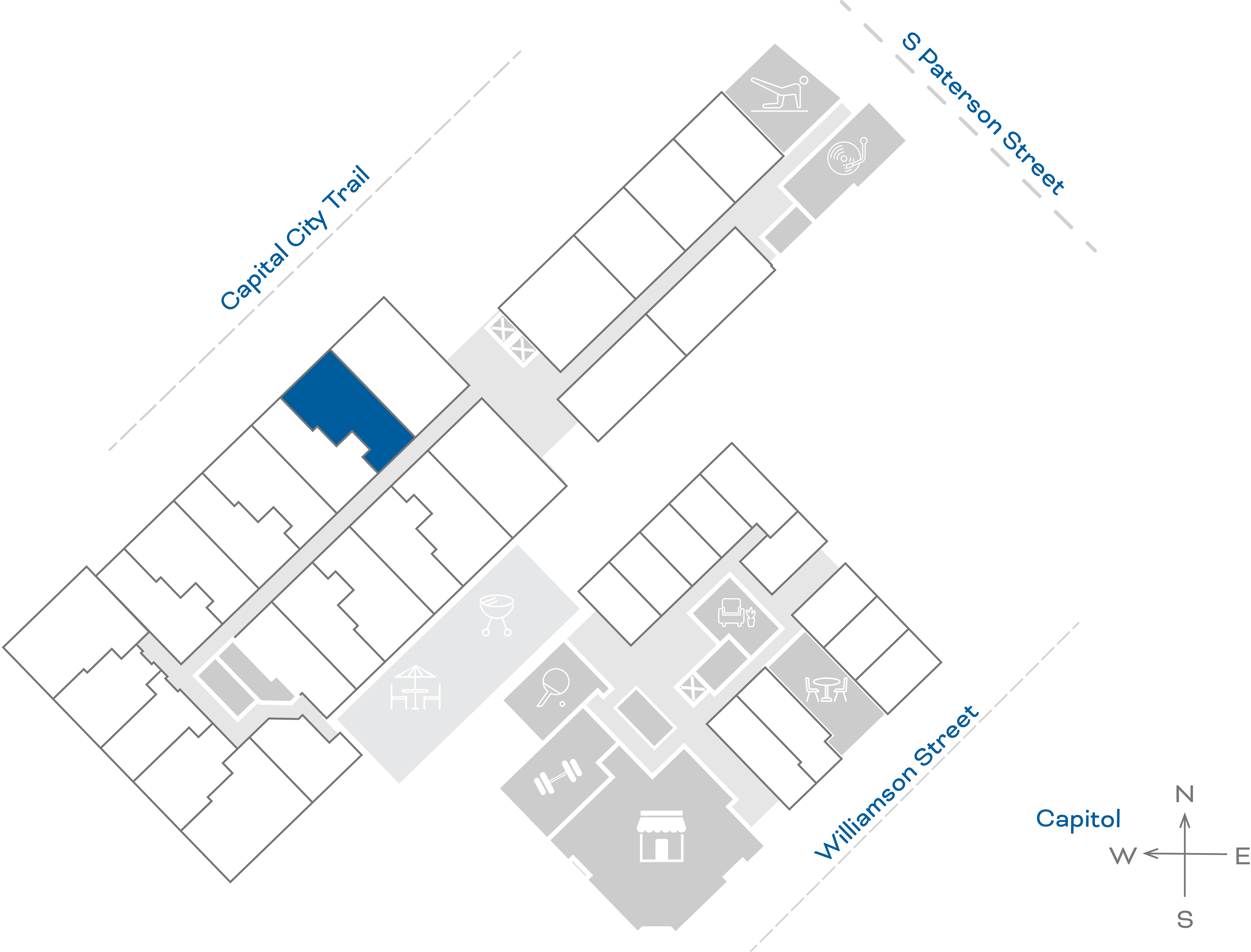ULI The Irwin N114 - 1 Bed Den, 1 Bath Floorplate