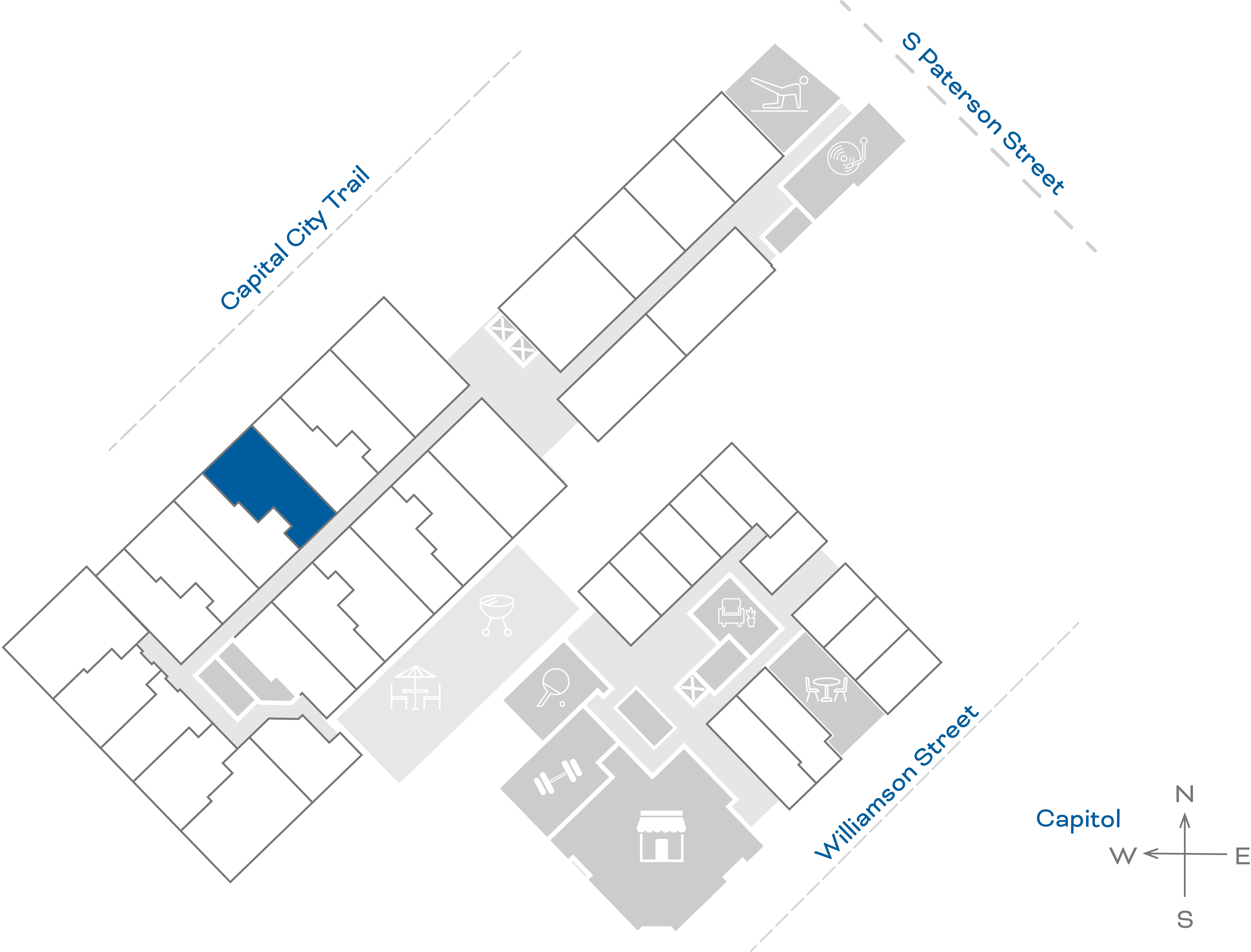 ULI The Irwin N118 - 1 Bed Den, 1 Bath Floorplate