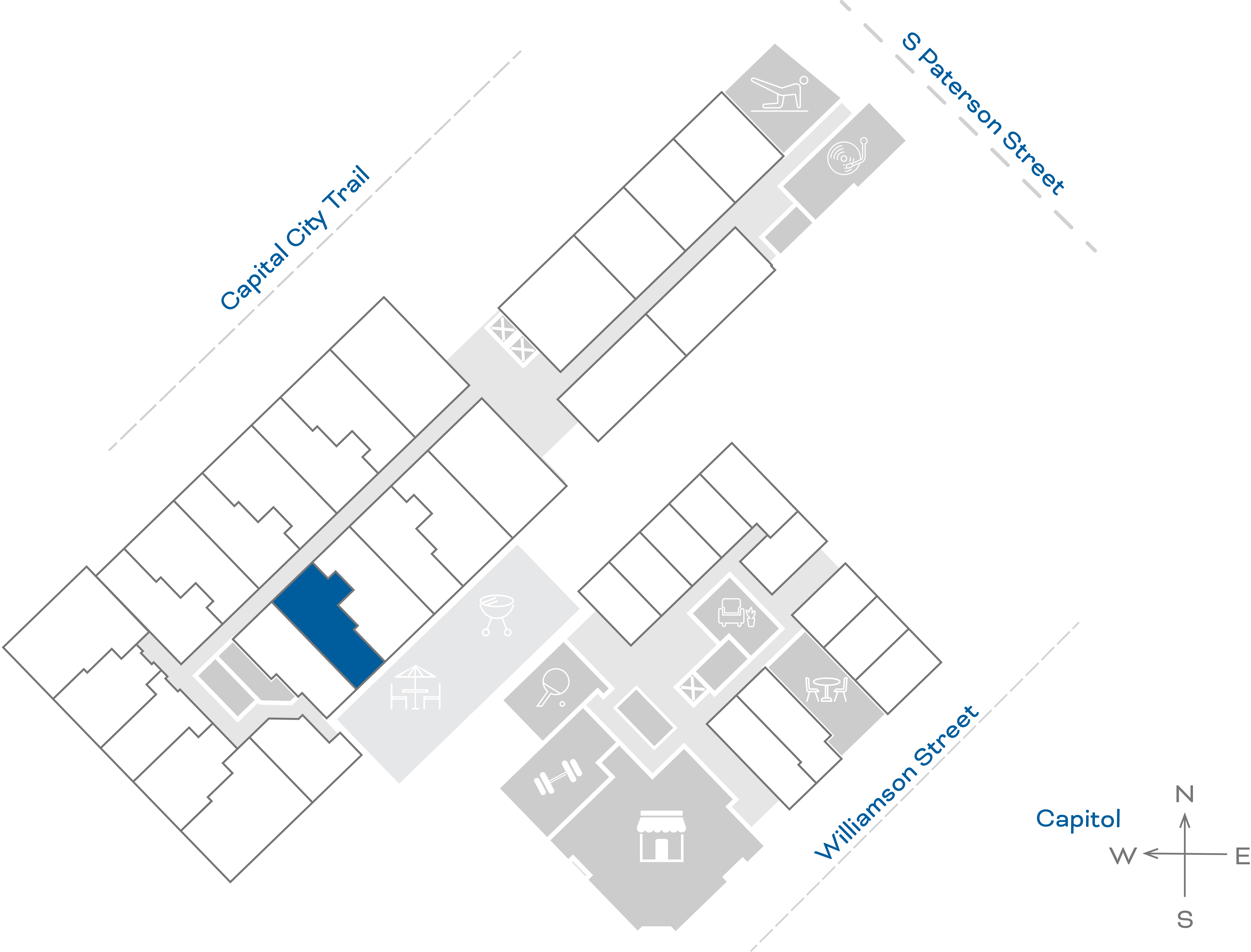 ULI The Irwin N121 - 1 Bed, 1 Bath Floorplate