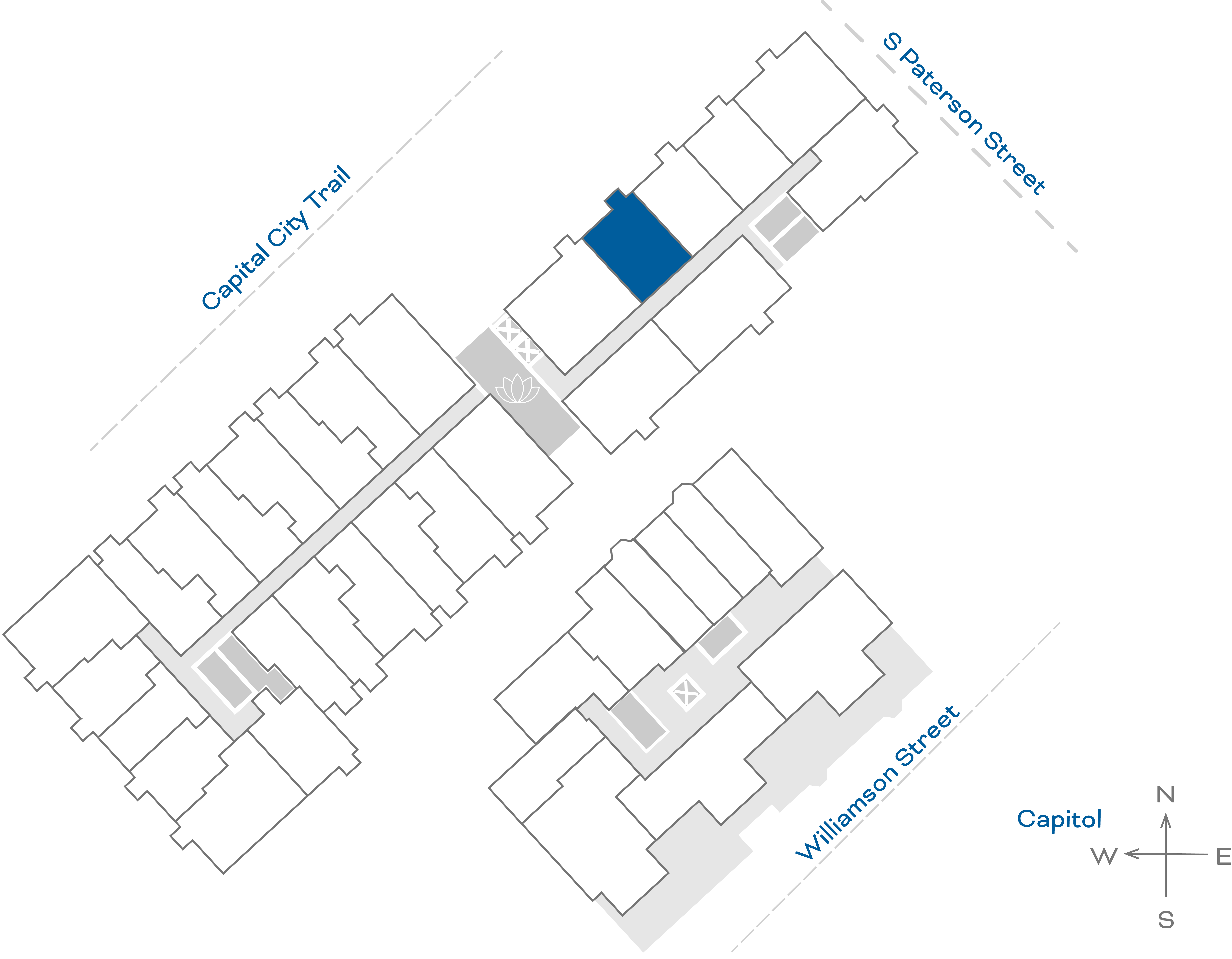 ULI The Irwin N408 - 1 Bed, 1 Bath Floorplate