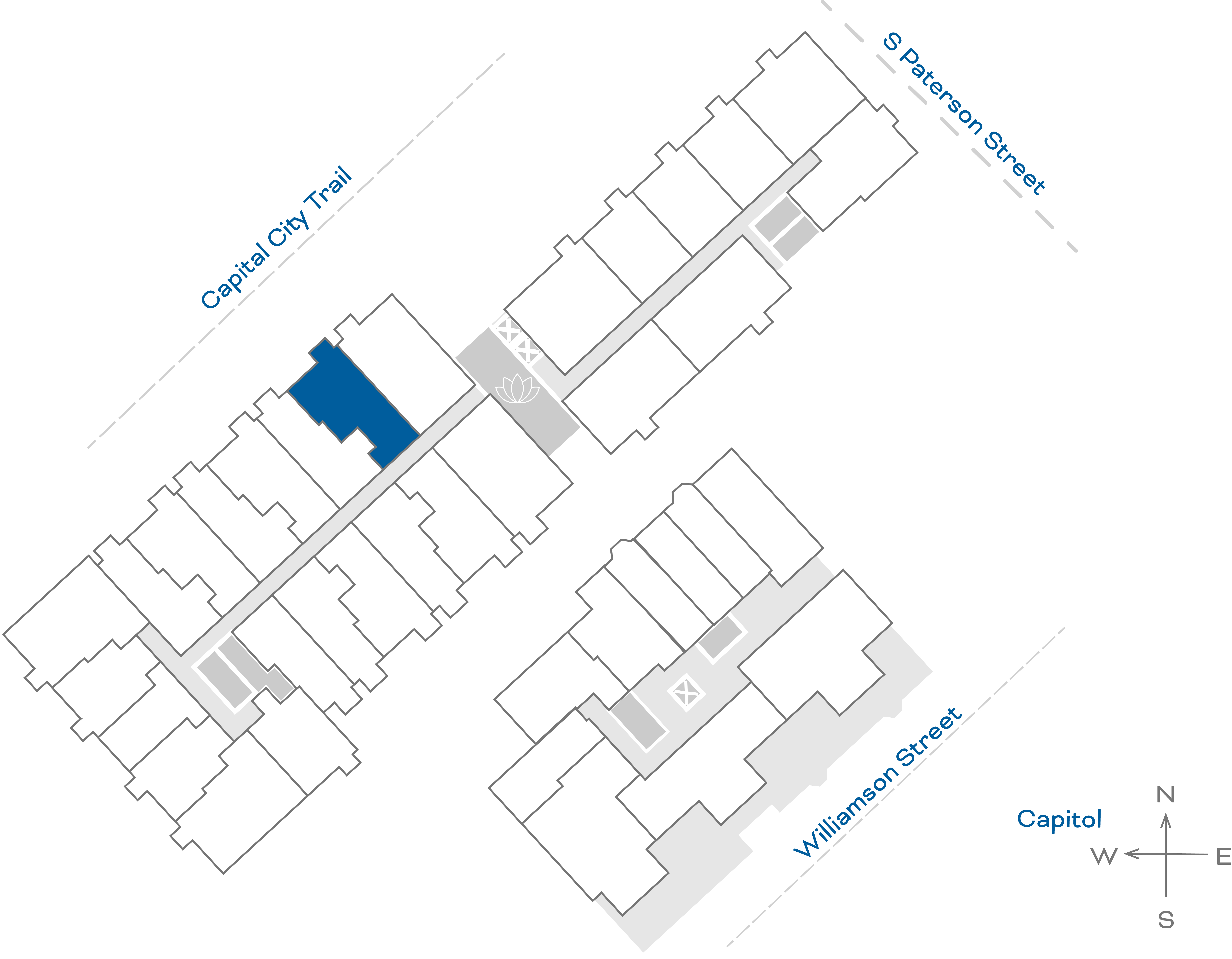 ULI The Irwin N414 - 1 Bed Den, 1 Bath Floorplate