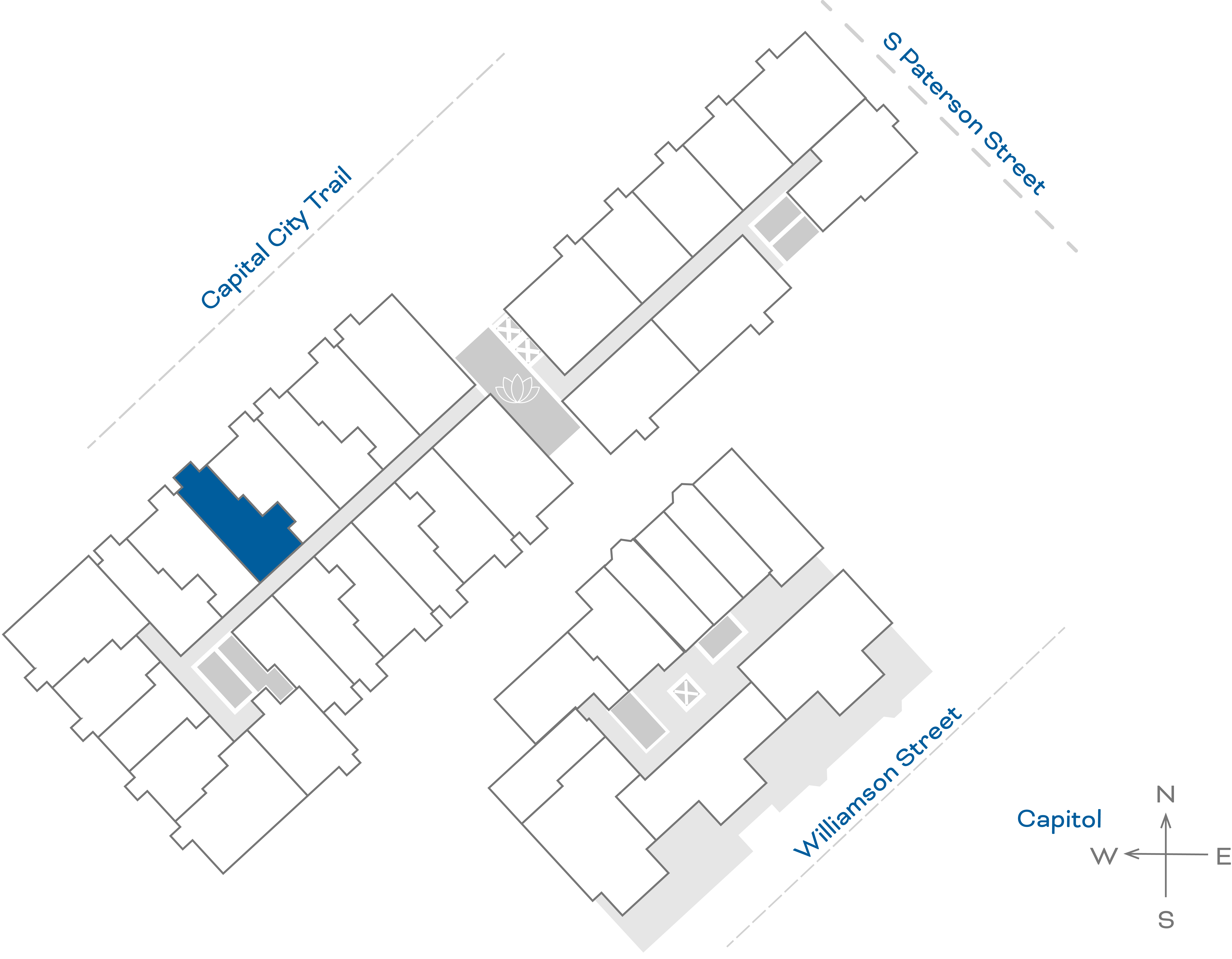 ULI The Irwin N420 - 1 Bed, 1 Bath Floorplate