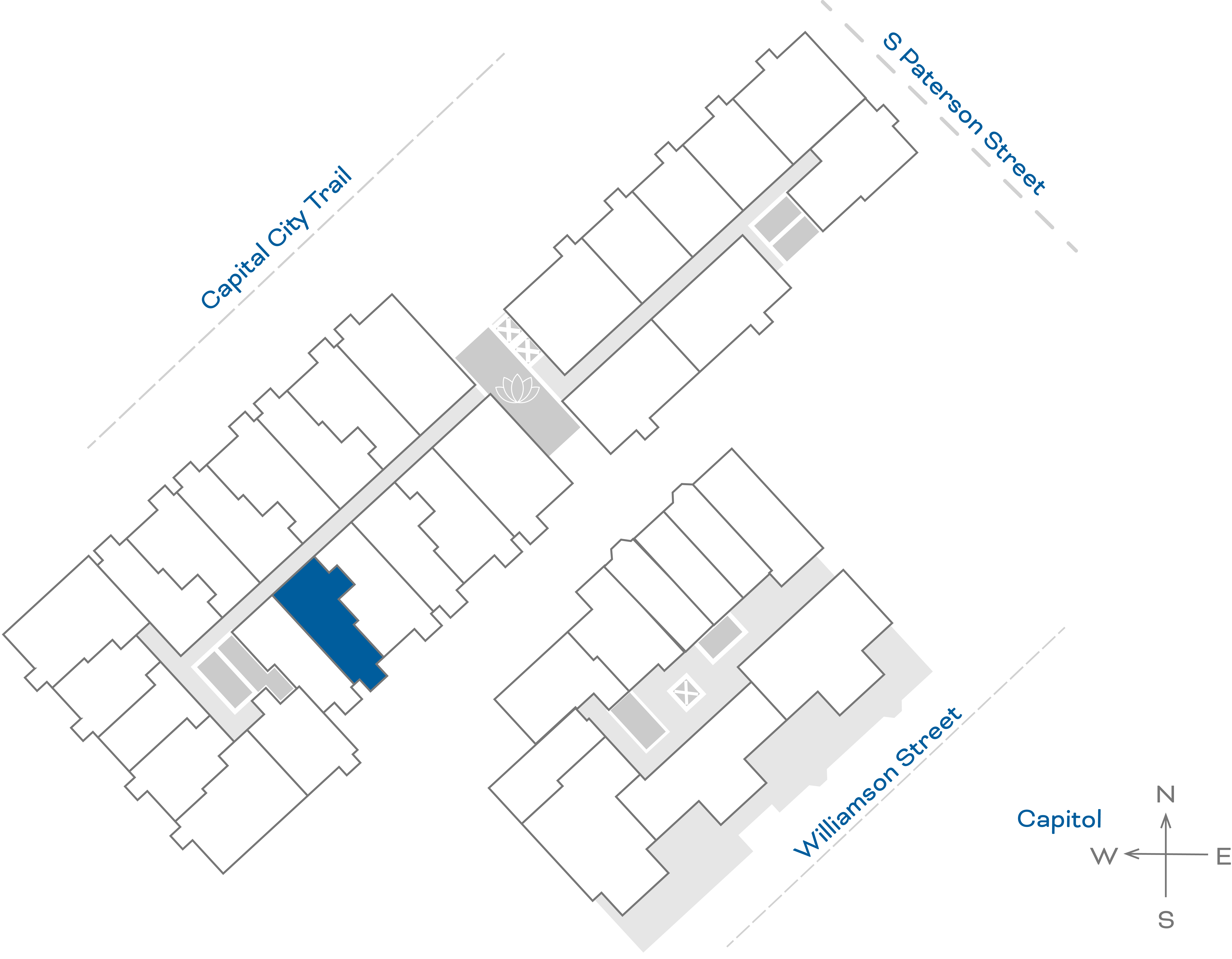 ULI The Irwin N421 - 1 Bed, 1 Bath Floorplate