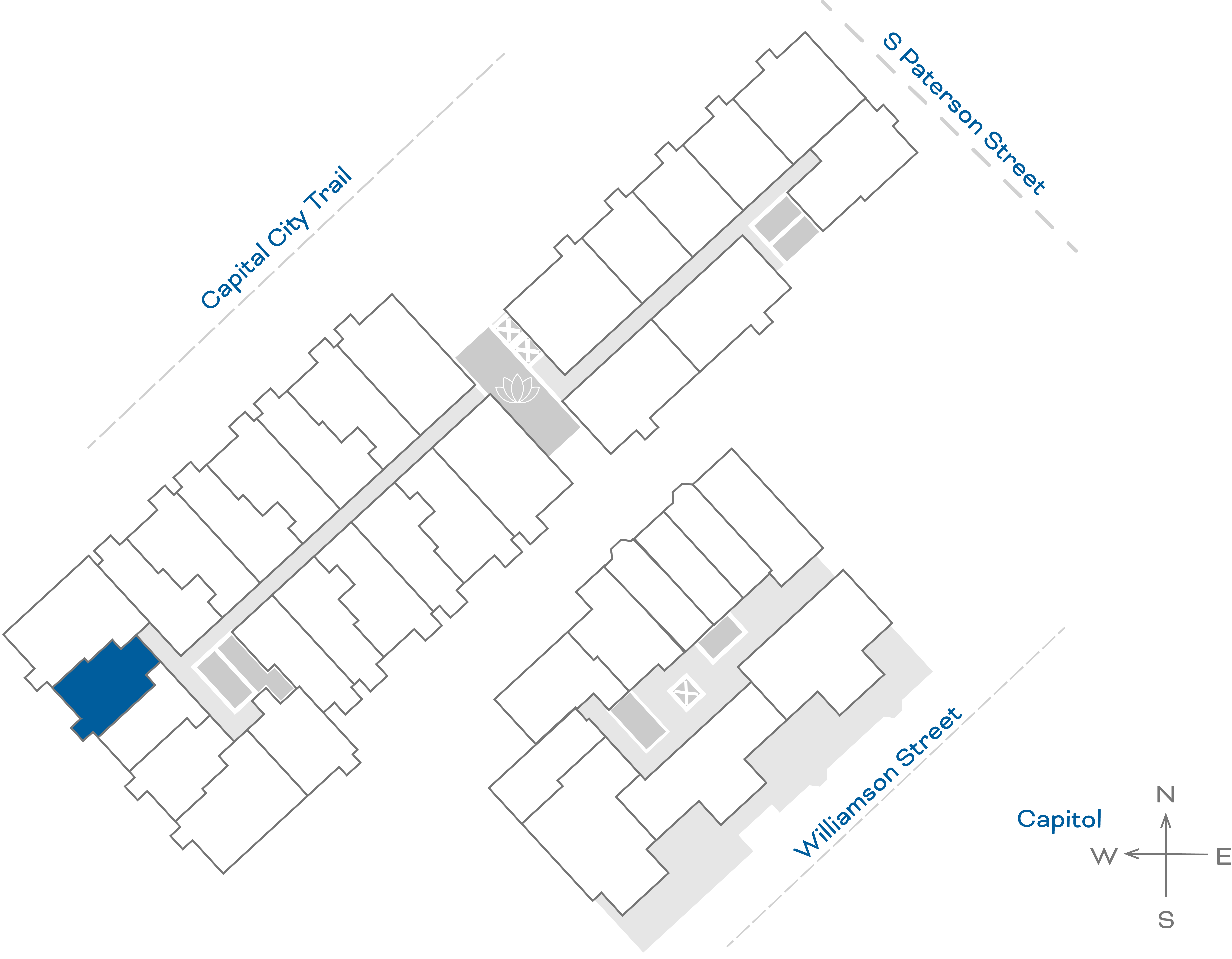 ULI The Irwin N430 - 1 Bed, 1 Bath Floorplate