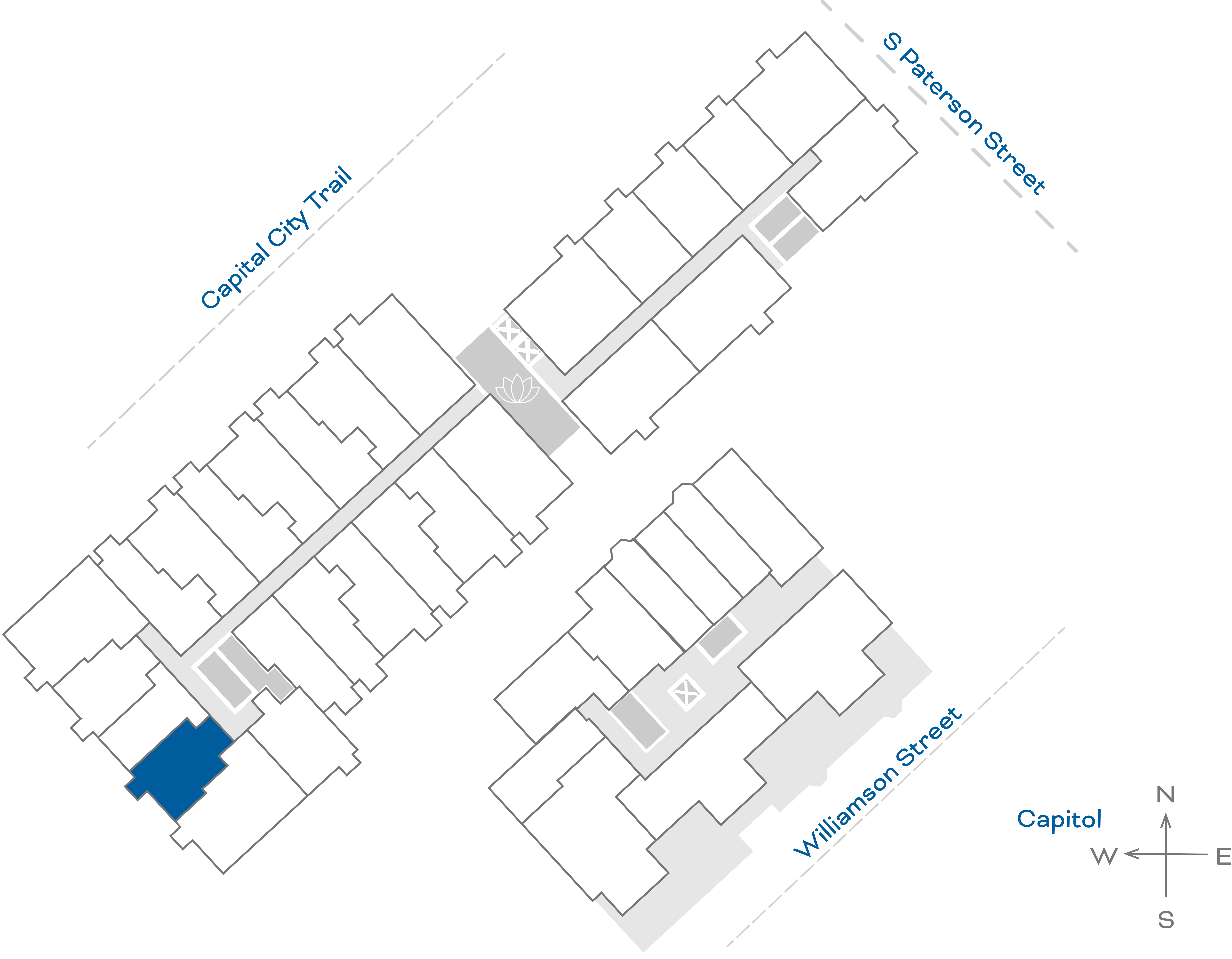 ULI The Irwin N434 - 1 Bed, 1 Bath Floorplate