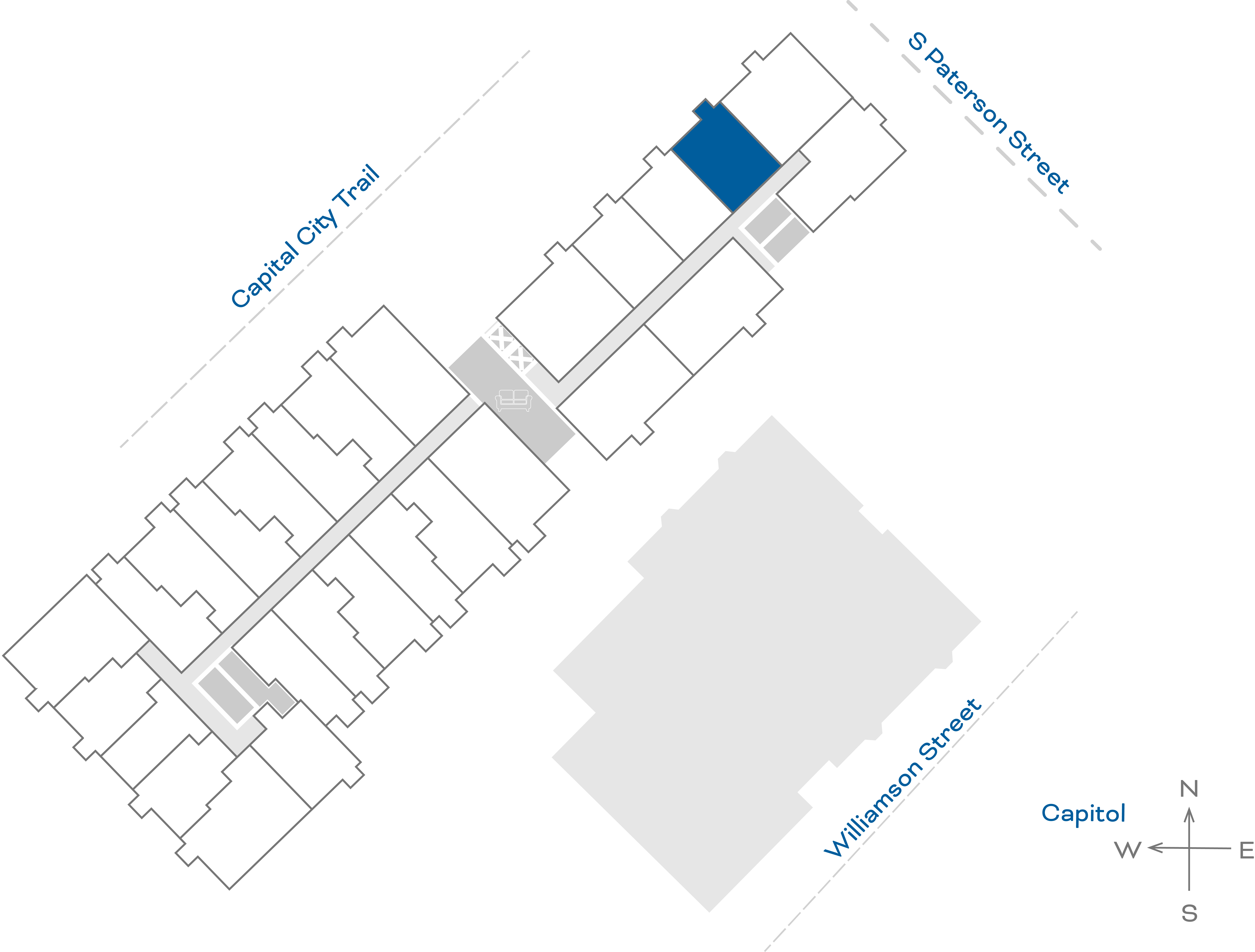 ULI The Irwin N504 - 1 Bed, 1 Bath Floorplate