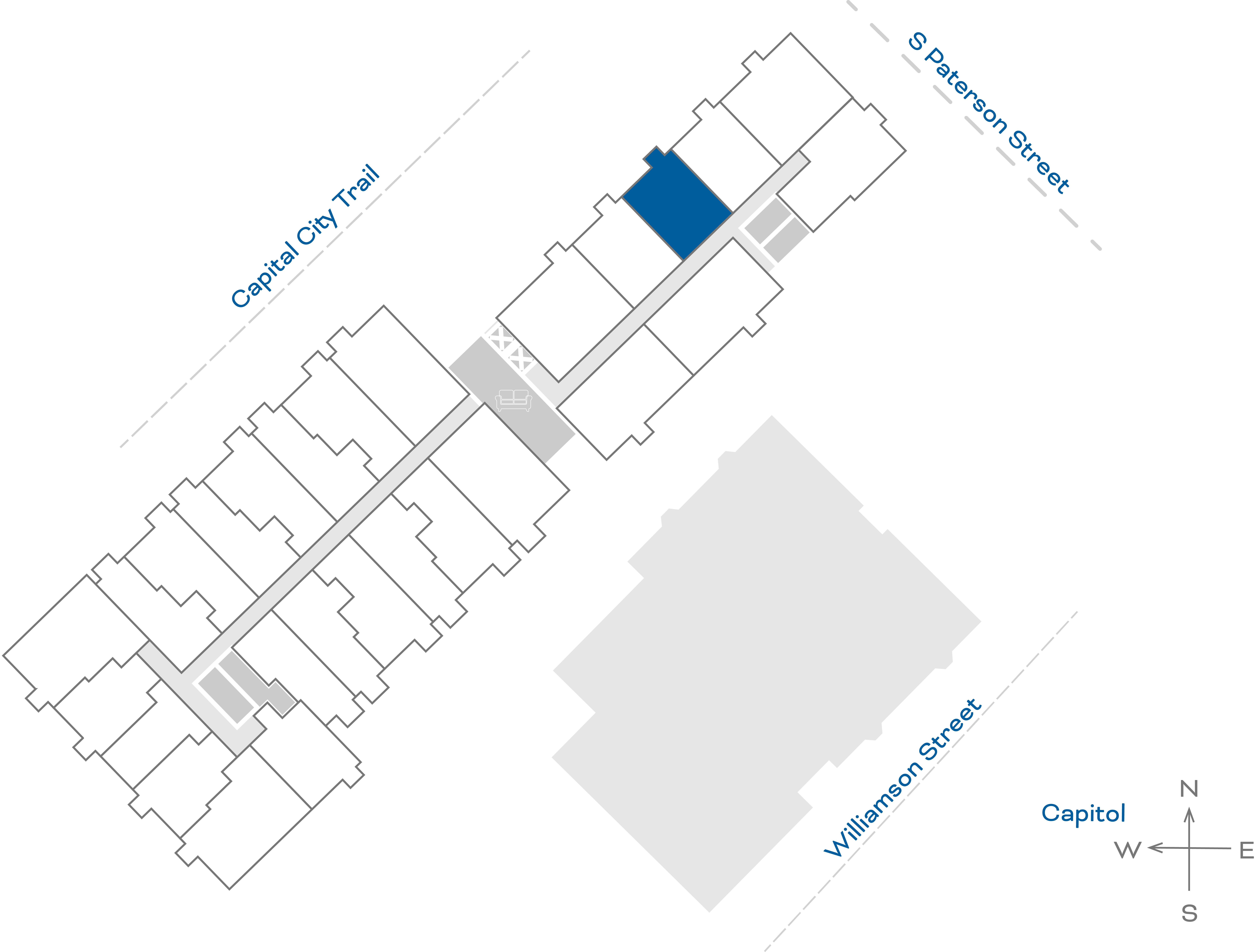 ULI The Irwin N506 - 1 Bed, 1 Bath Floorplate