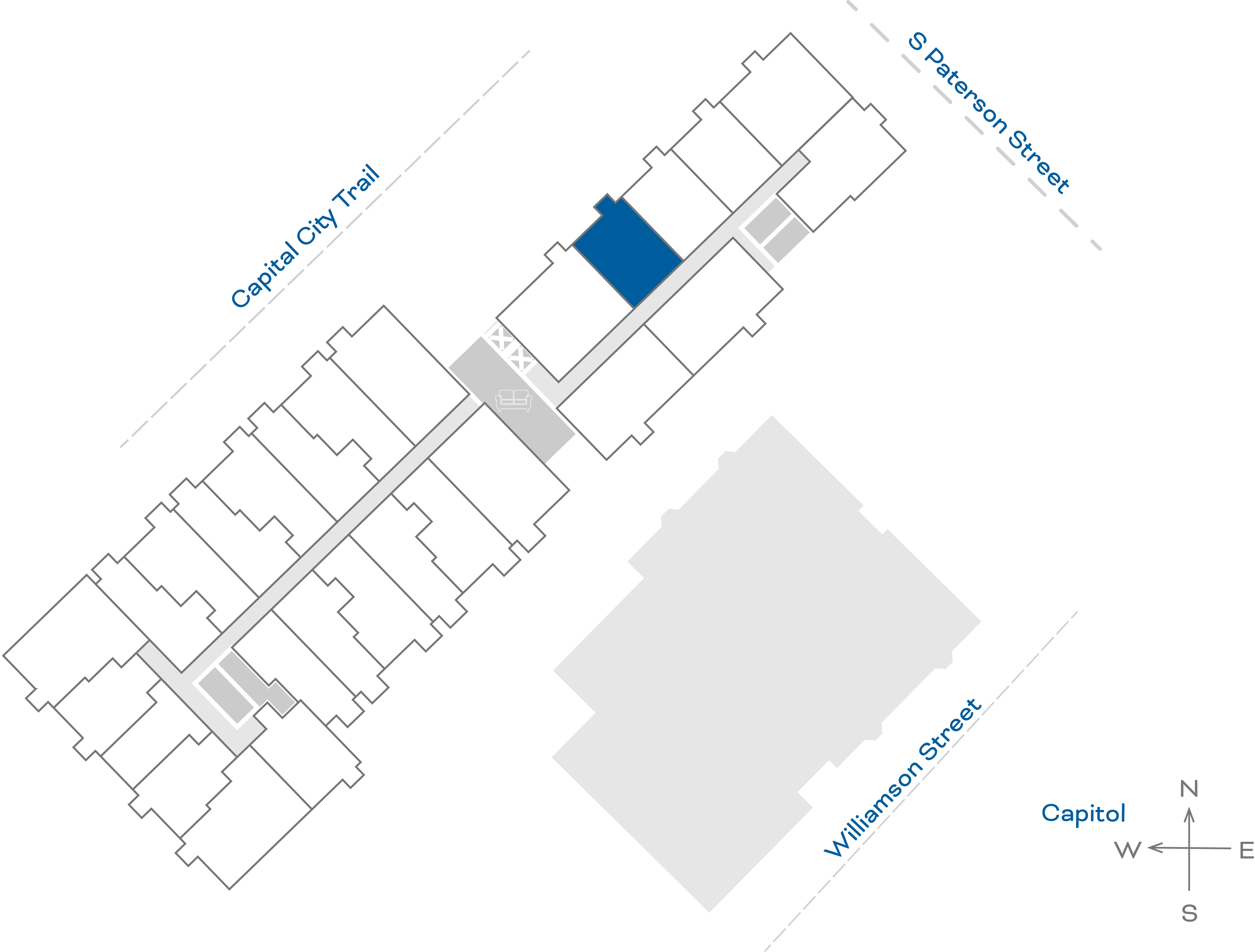 ULI The Irwin N508 - 1 Bed, 1 Bath Floorplate