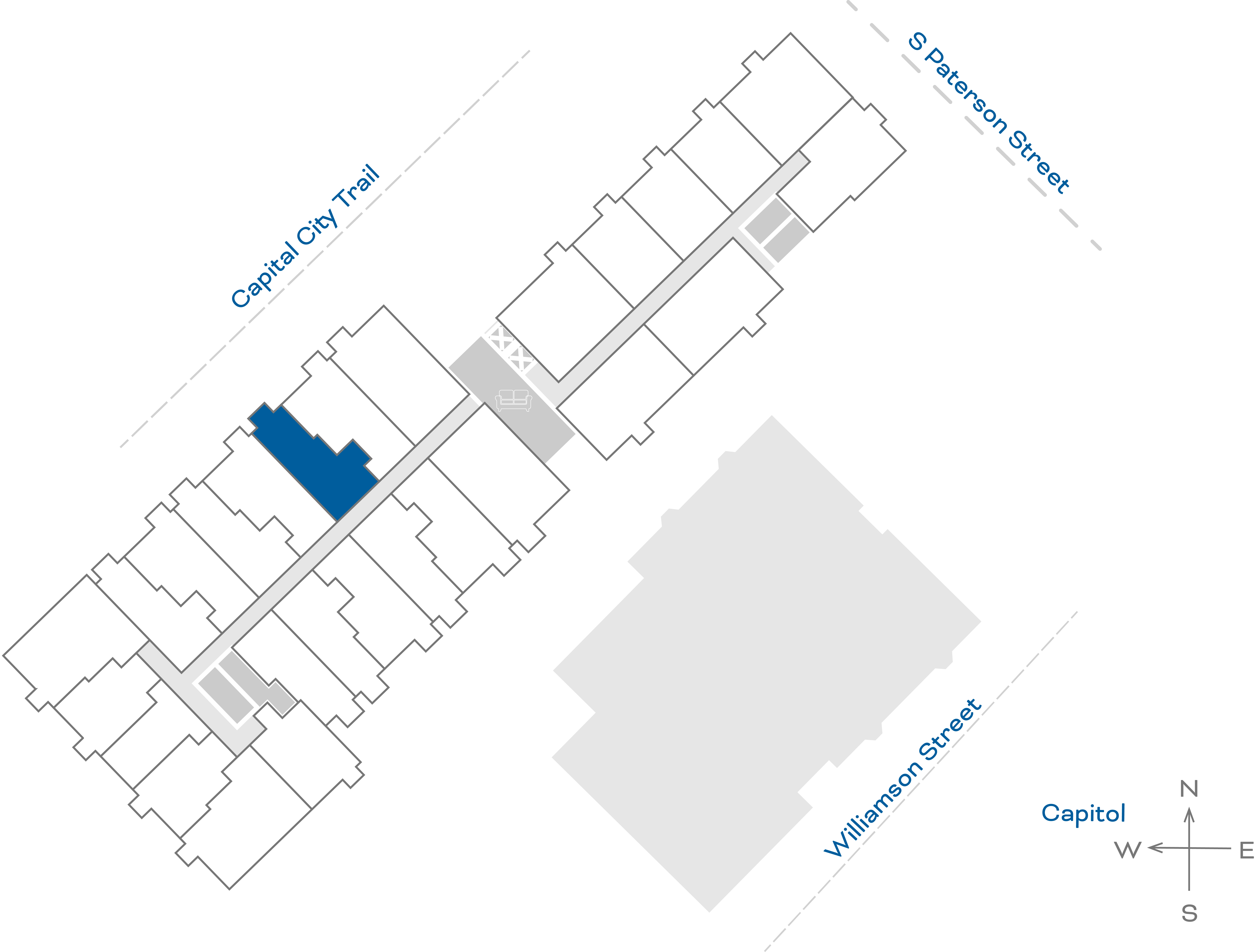ULI The Irwin N516 - 1 Bed, 1 Bath Floorplate