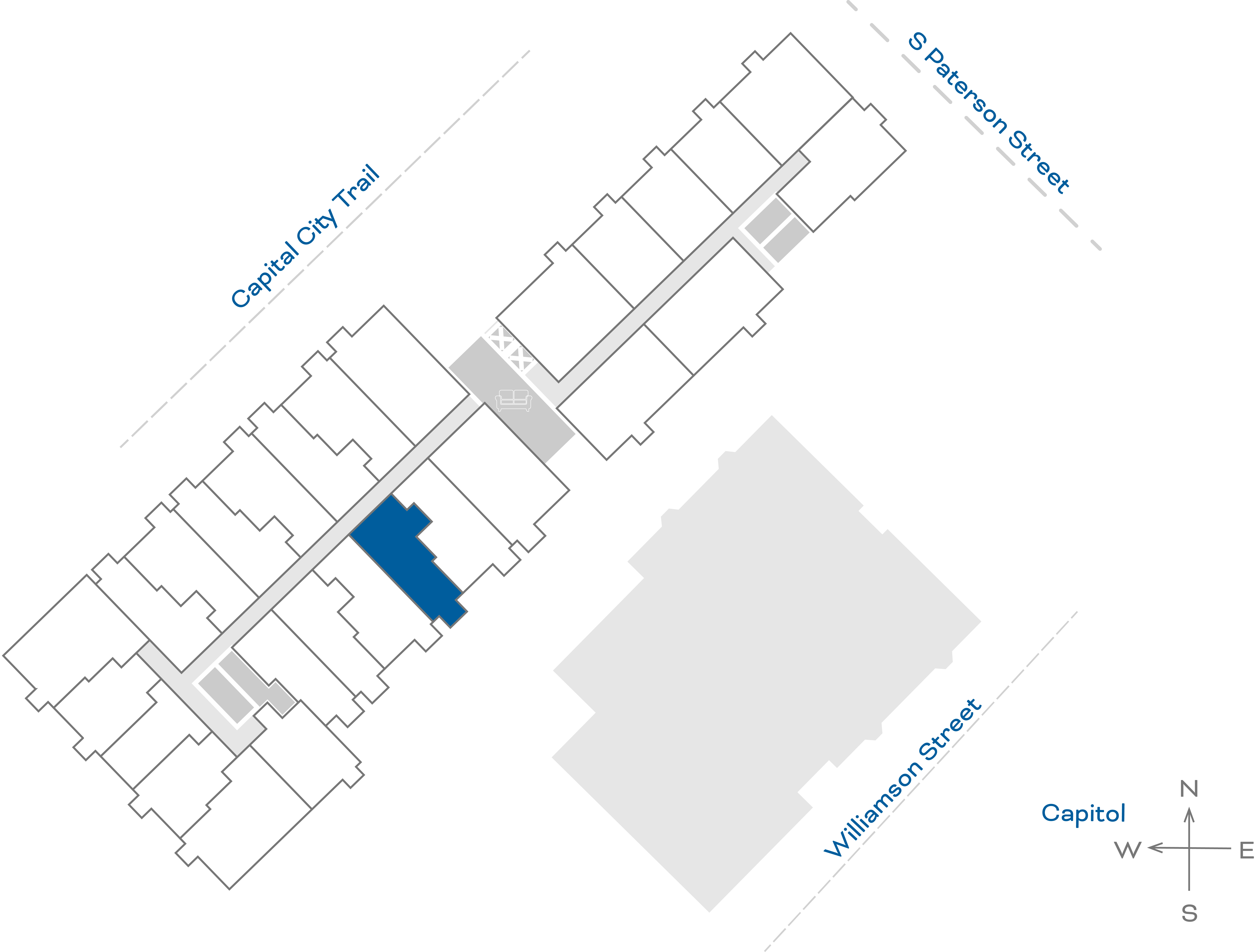 ULI The Irwin N517 - 1 Bed, 1 Bath Floorplate