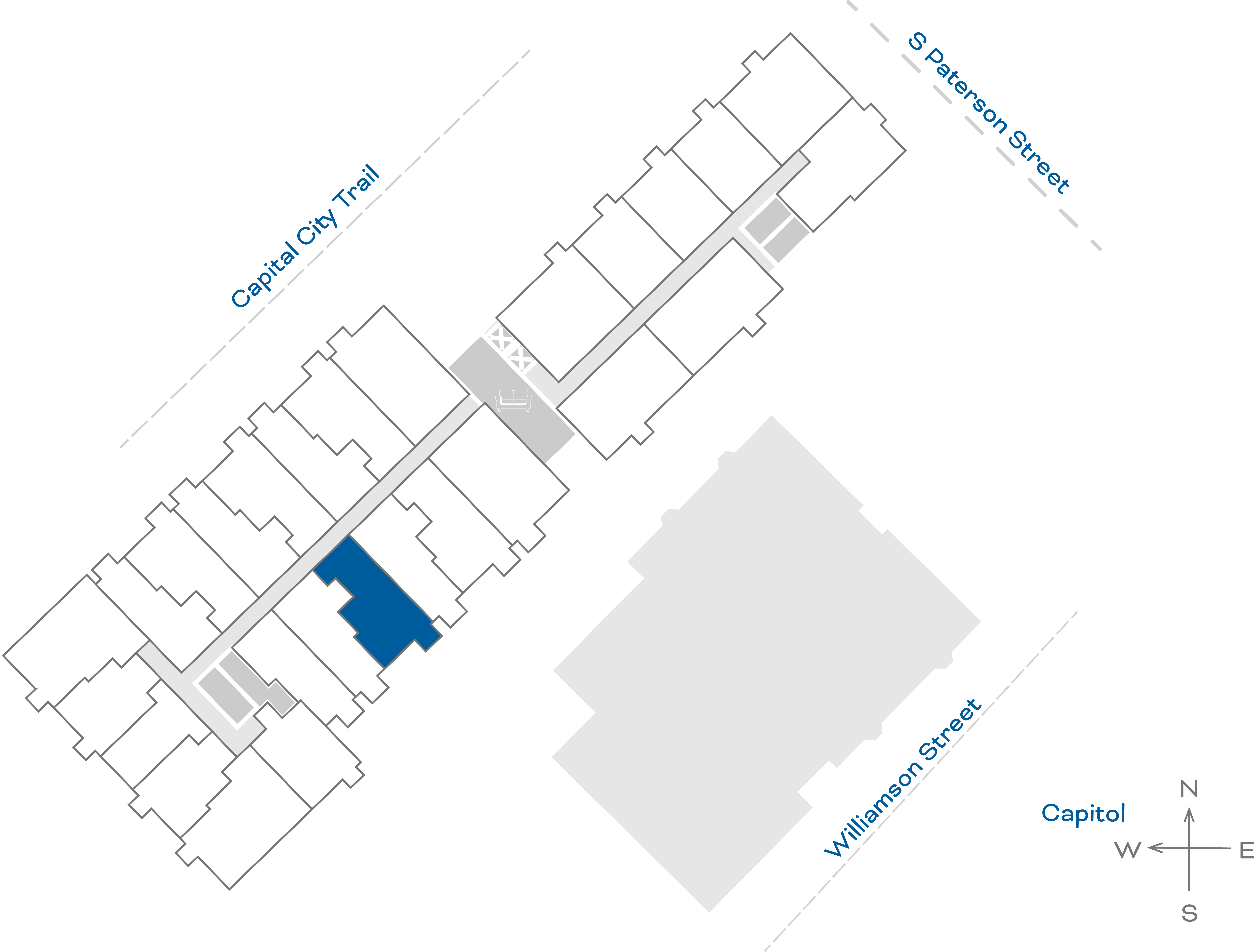 ULI The Irwin N519 - 1 Bed Den, 1 Bath Floorplate