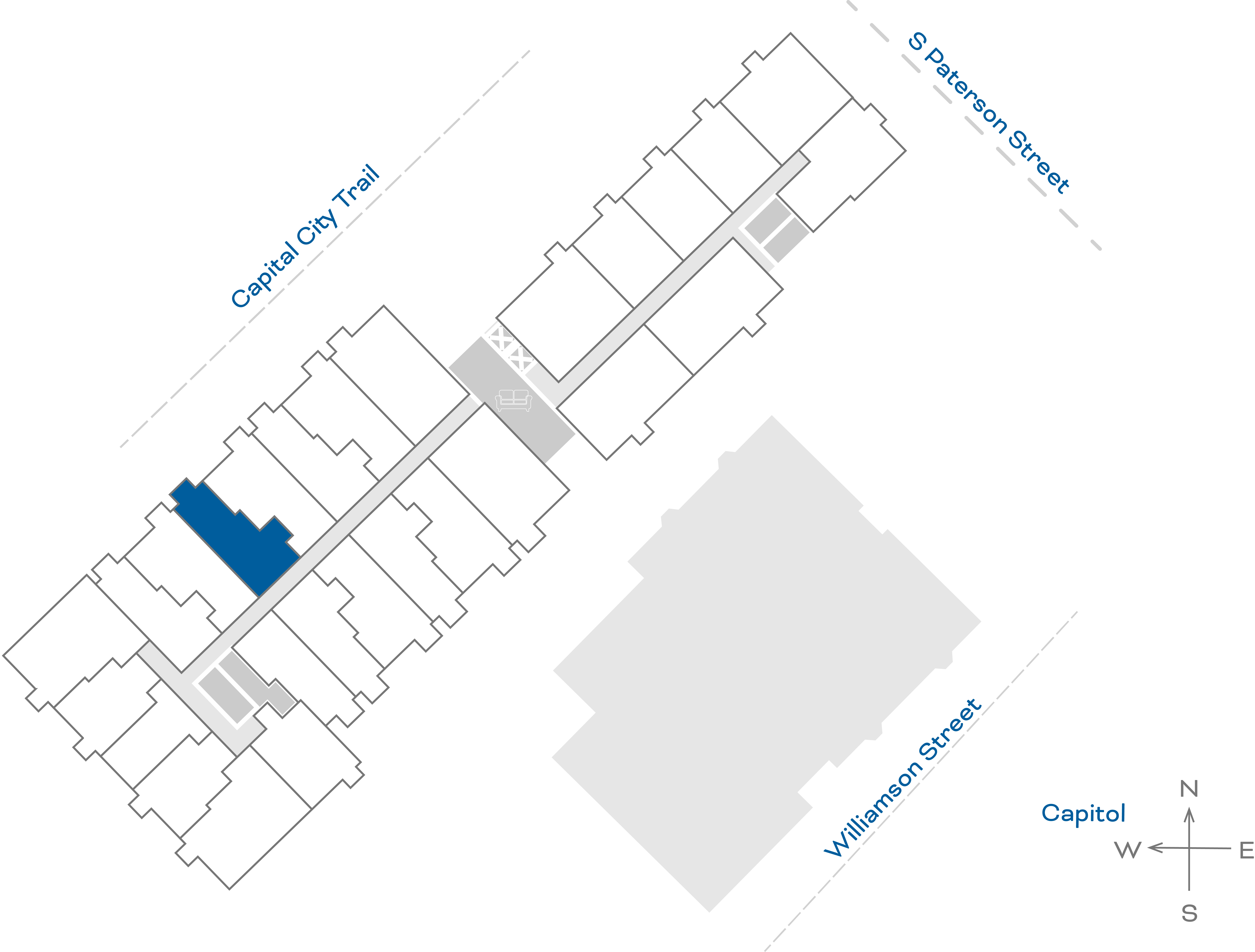 ULI The Irwin N520 - 1 Bed, 1 Bath Floorplate