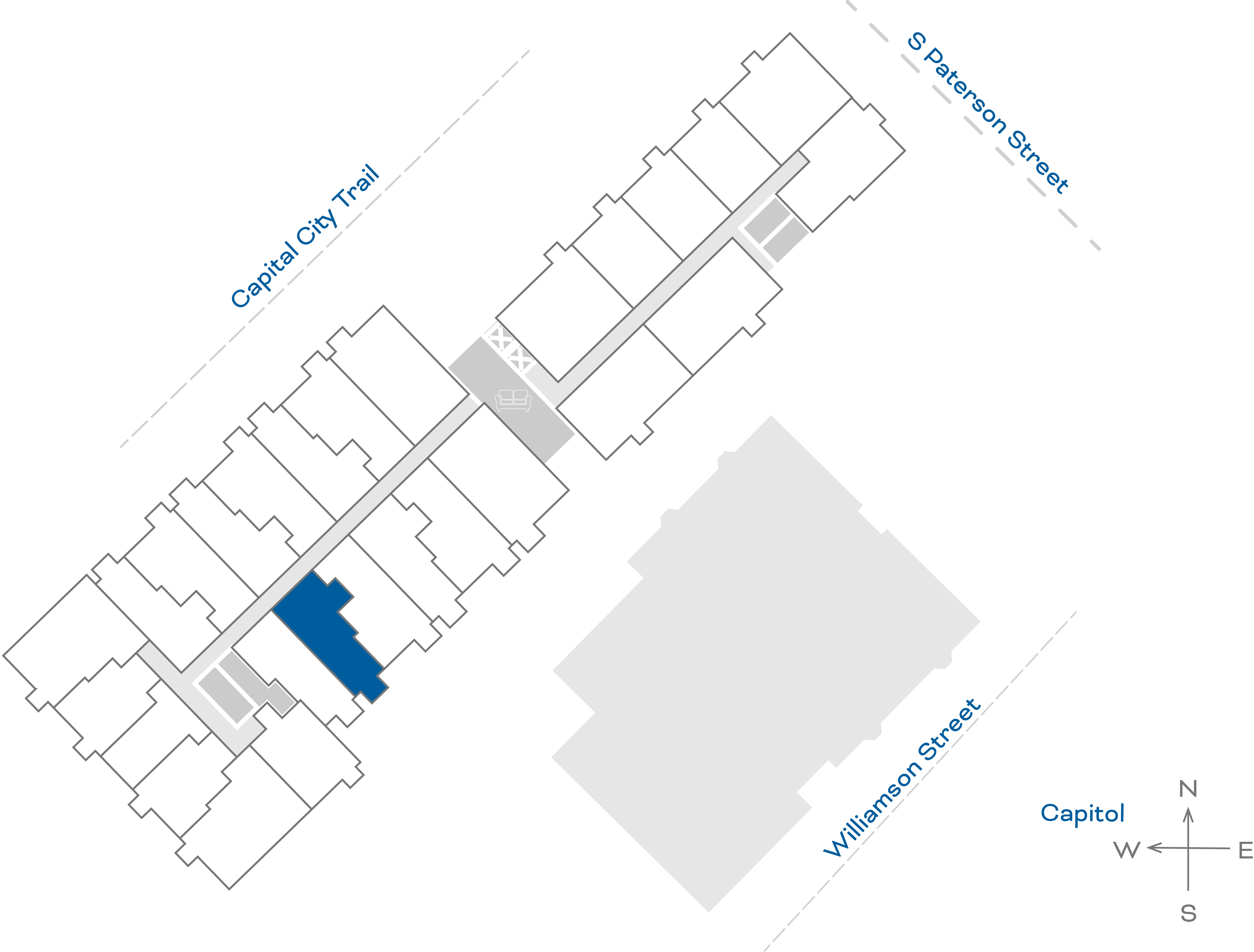 ULI The Irwin N521 - 1 Bed, 1 Bath Floorplate
