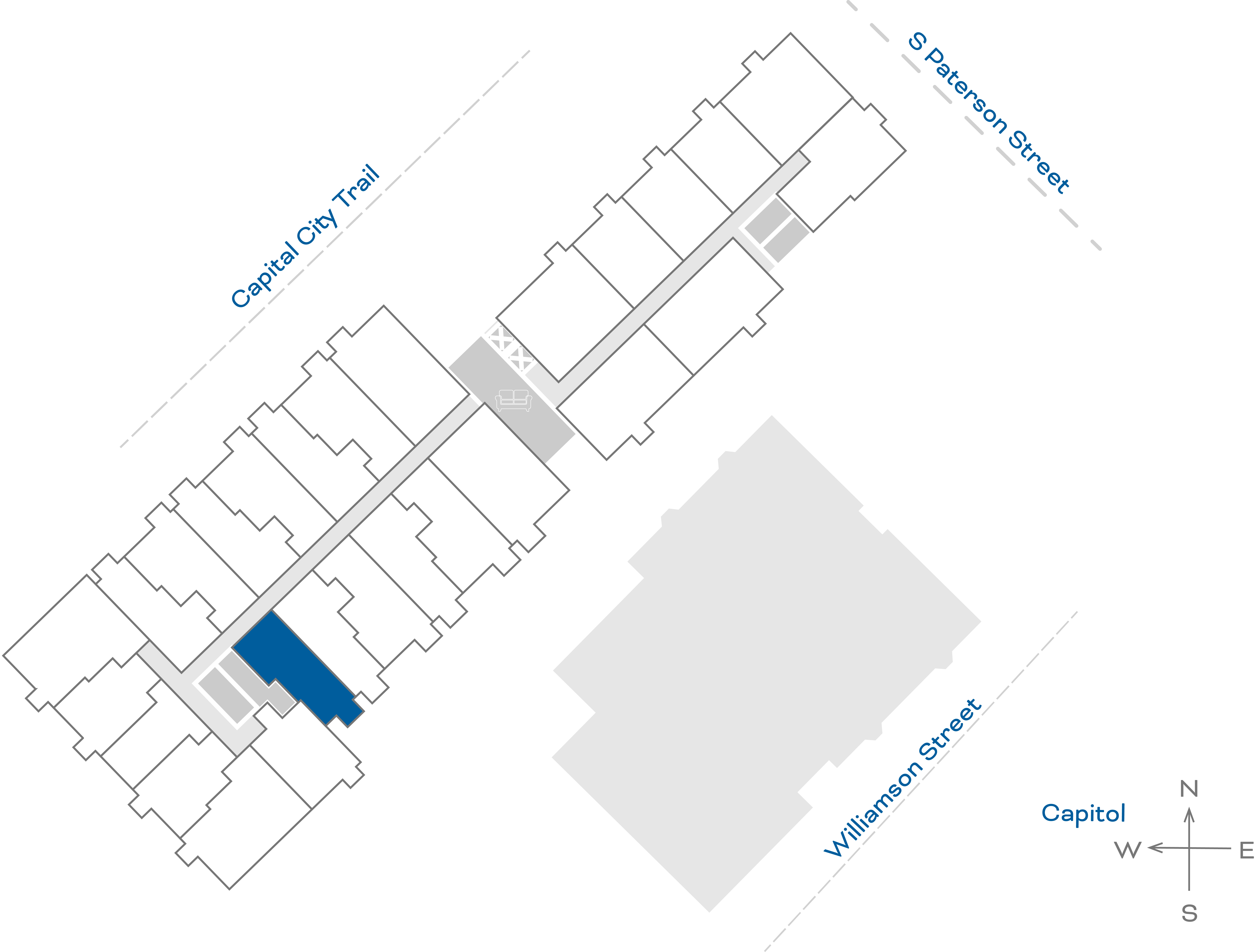 ULI The Irwin N523 - 1 Bed, 1 Bath Floorplate