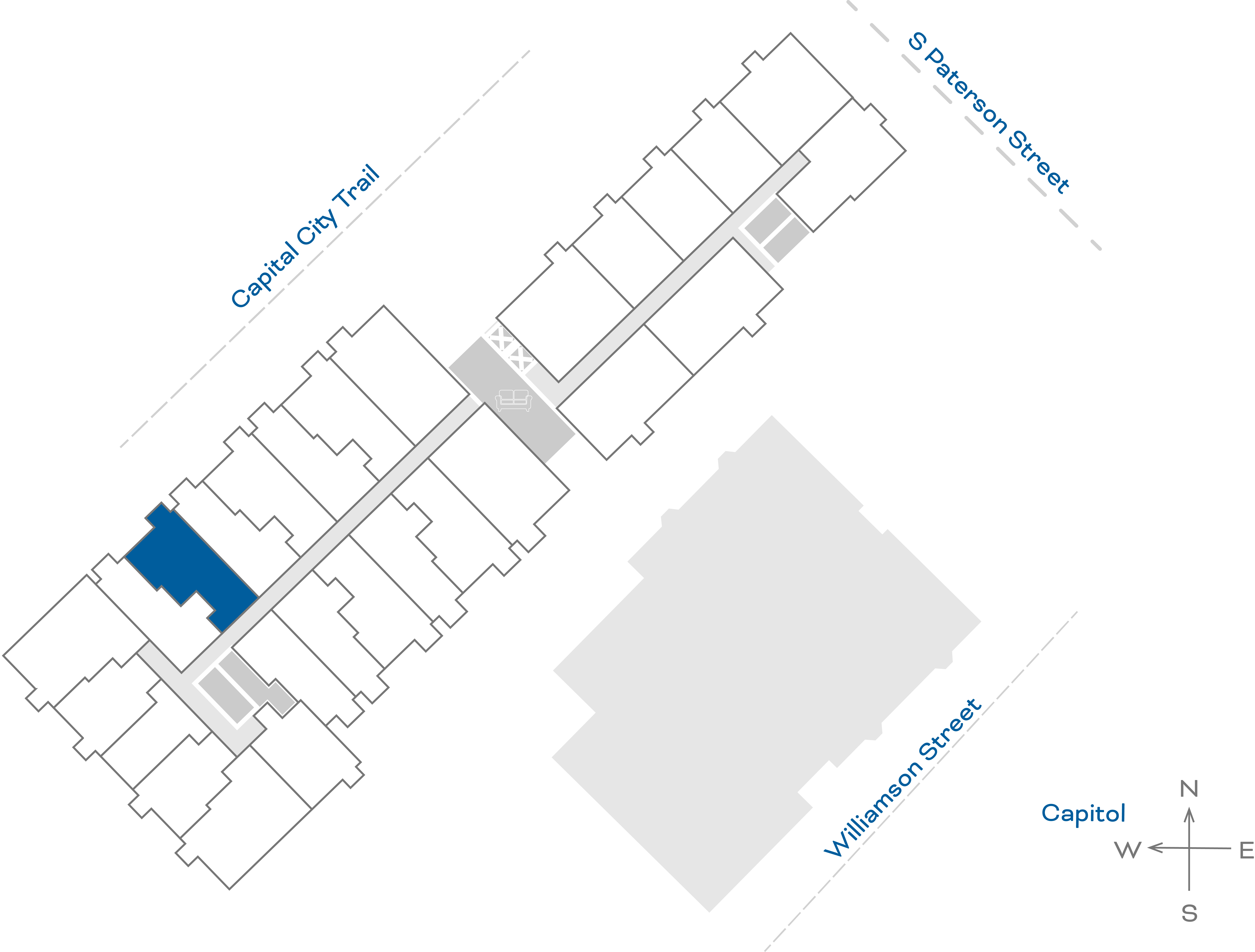 ULI The Irwin N524 - 1 Bed Den, 1 Bath Floorplate