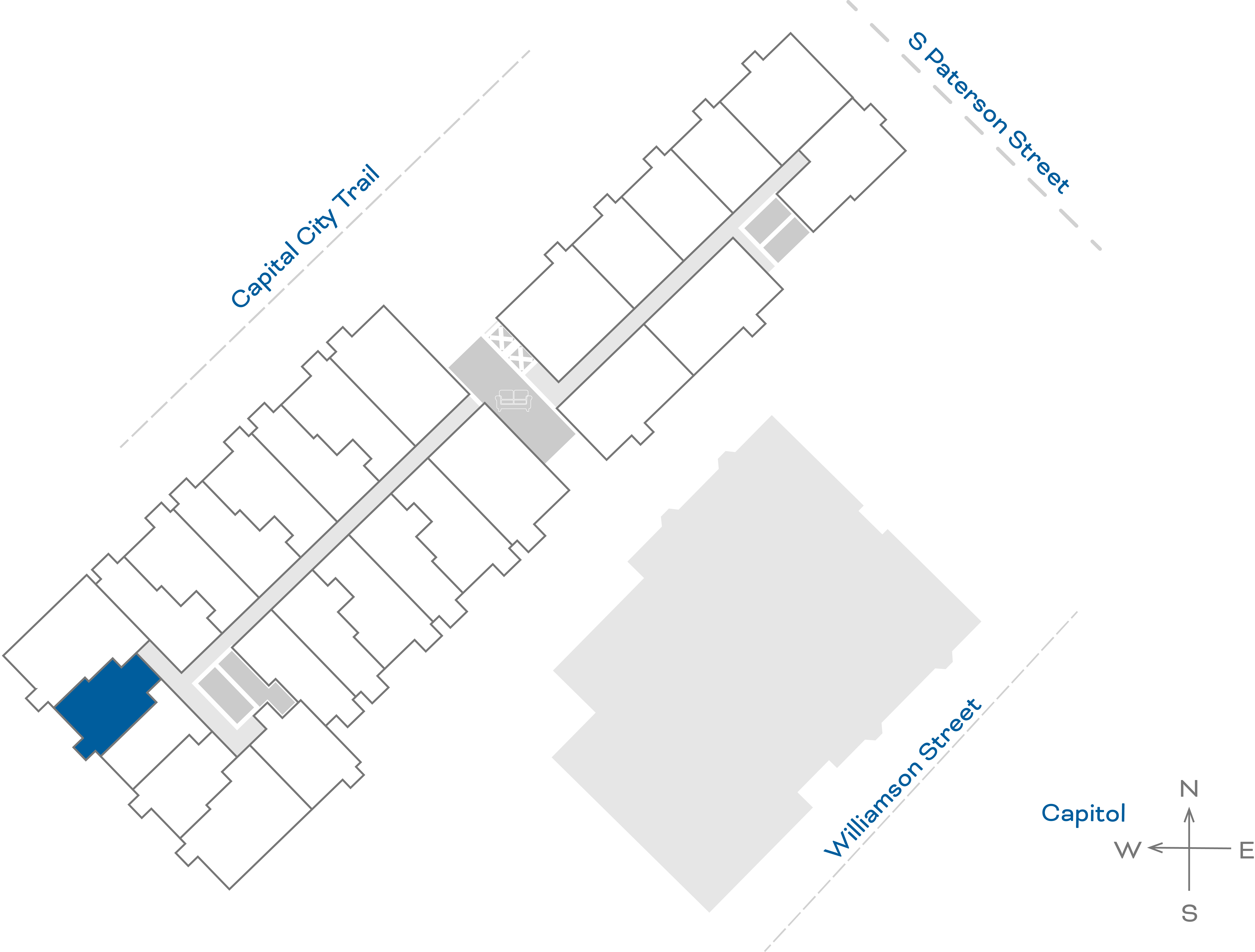 ULI The Irwin N530 - 1 Bed, 1 Bath Floorplate