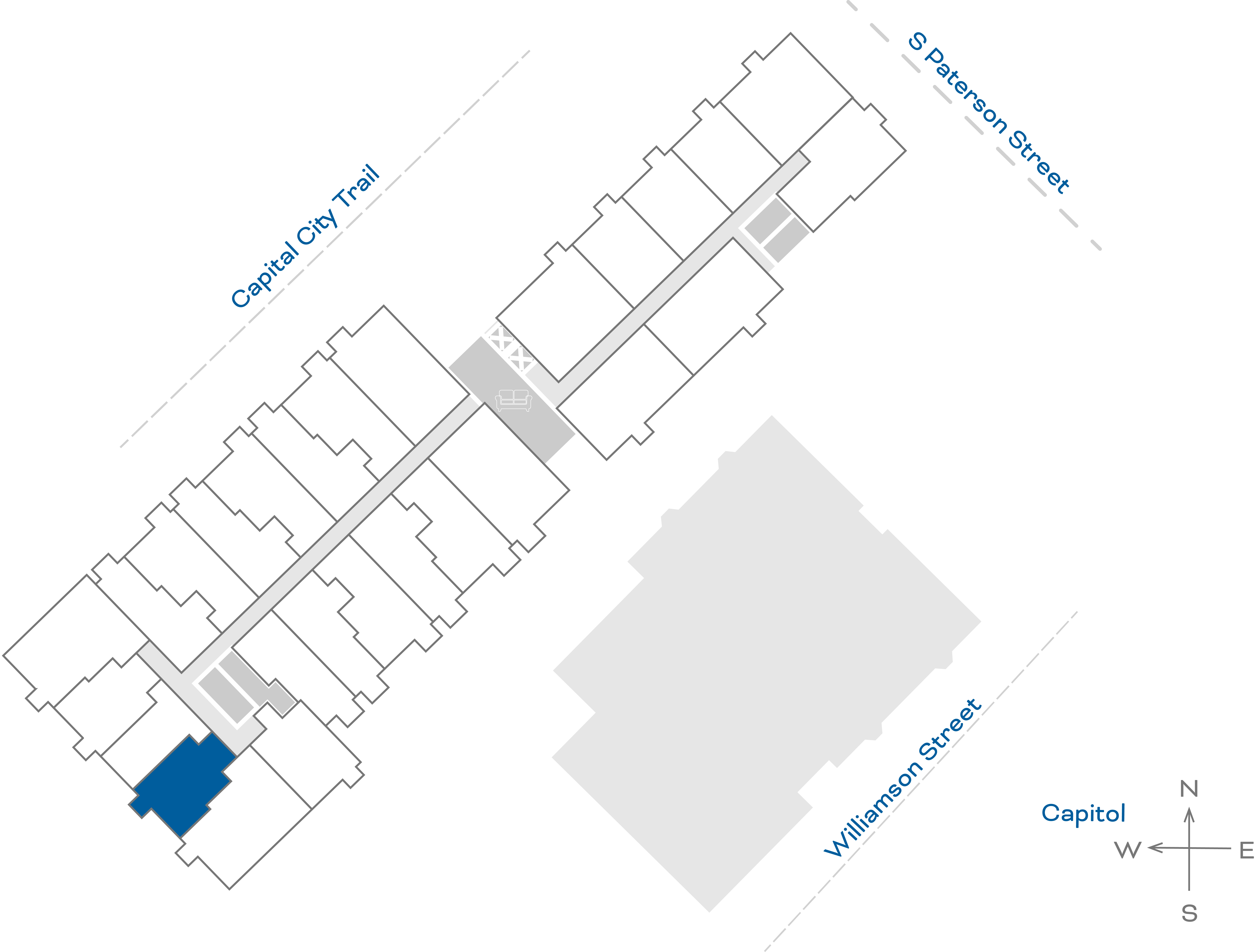ULI The Irwin N534 - 1 Bed, 1 Bath Floorplate
