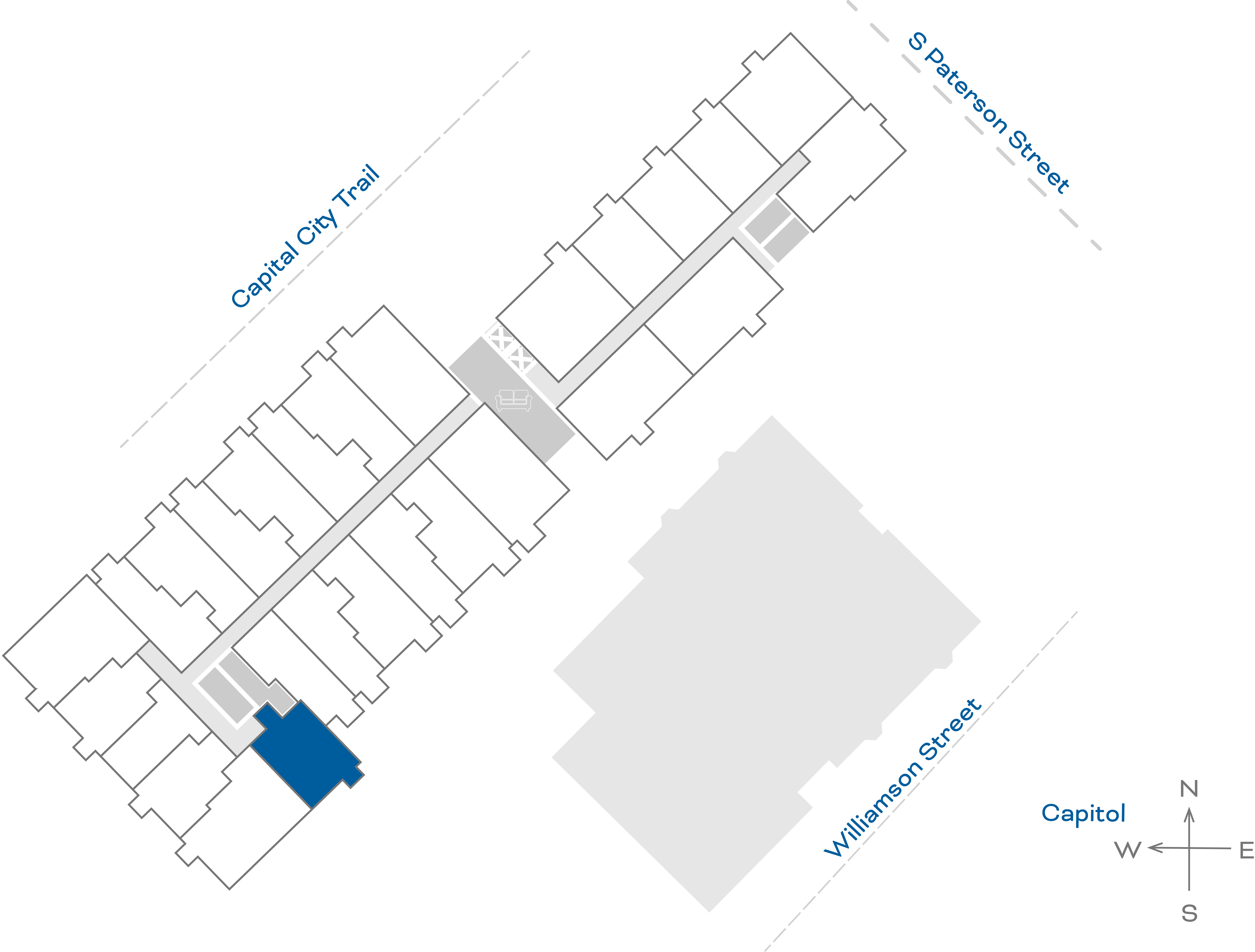 ULI The Irwin N538 - 1 Bed, 1 Bath Floorplate