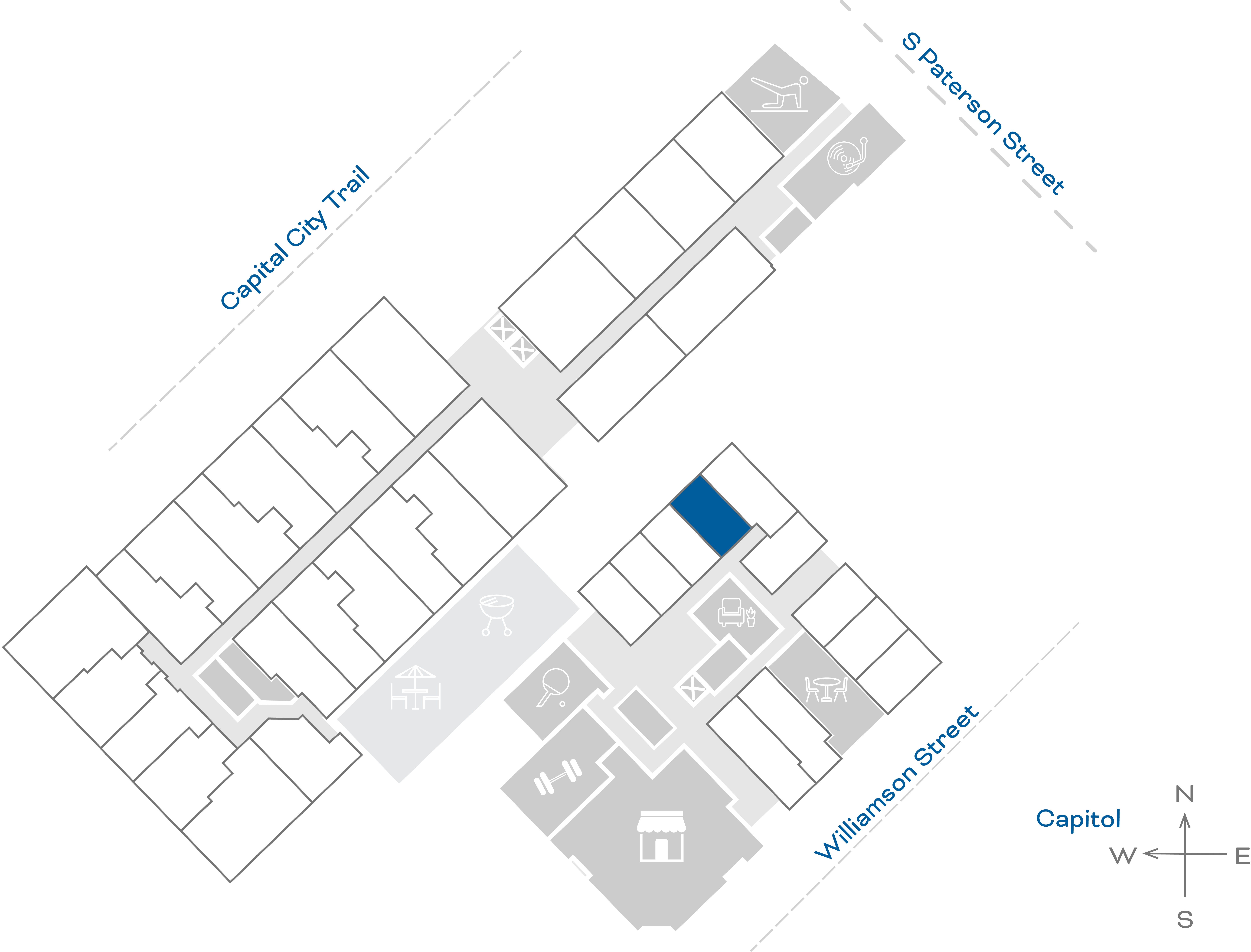 ULI The Irwin S124 - Studio, 1 Bath Floorplate