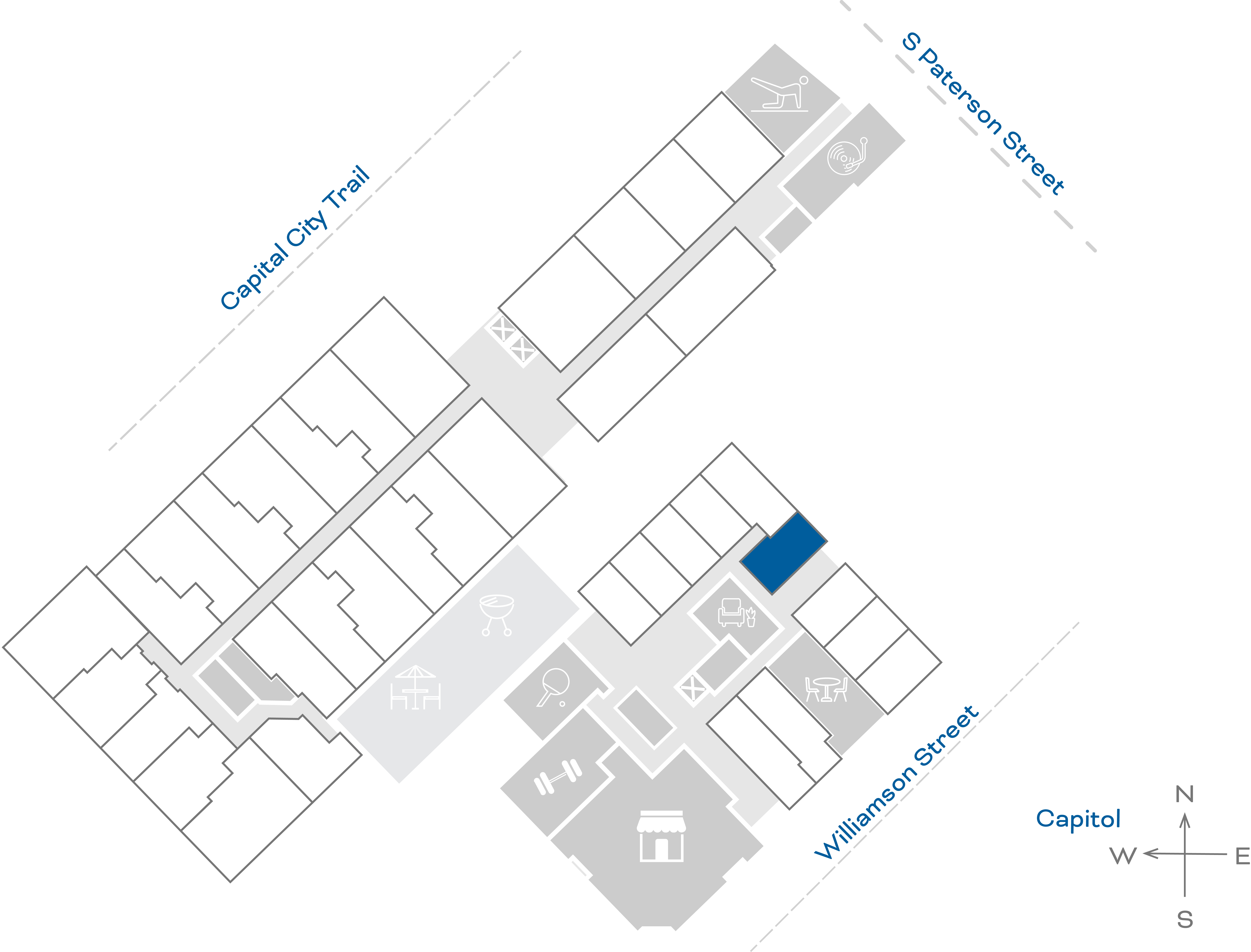 ULI The Irwin S128 - Studio, 1 Bath Floorplate