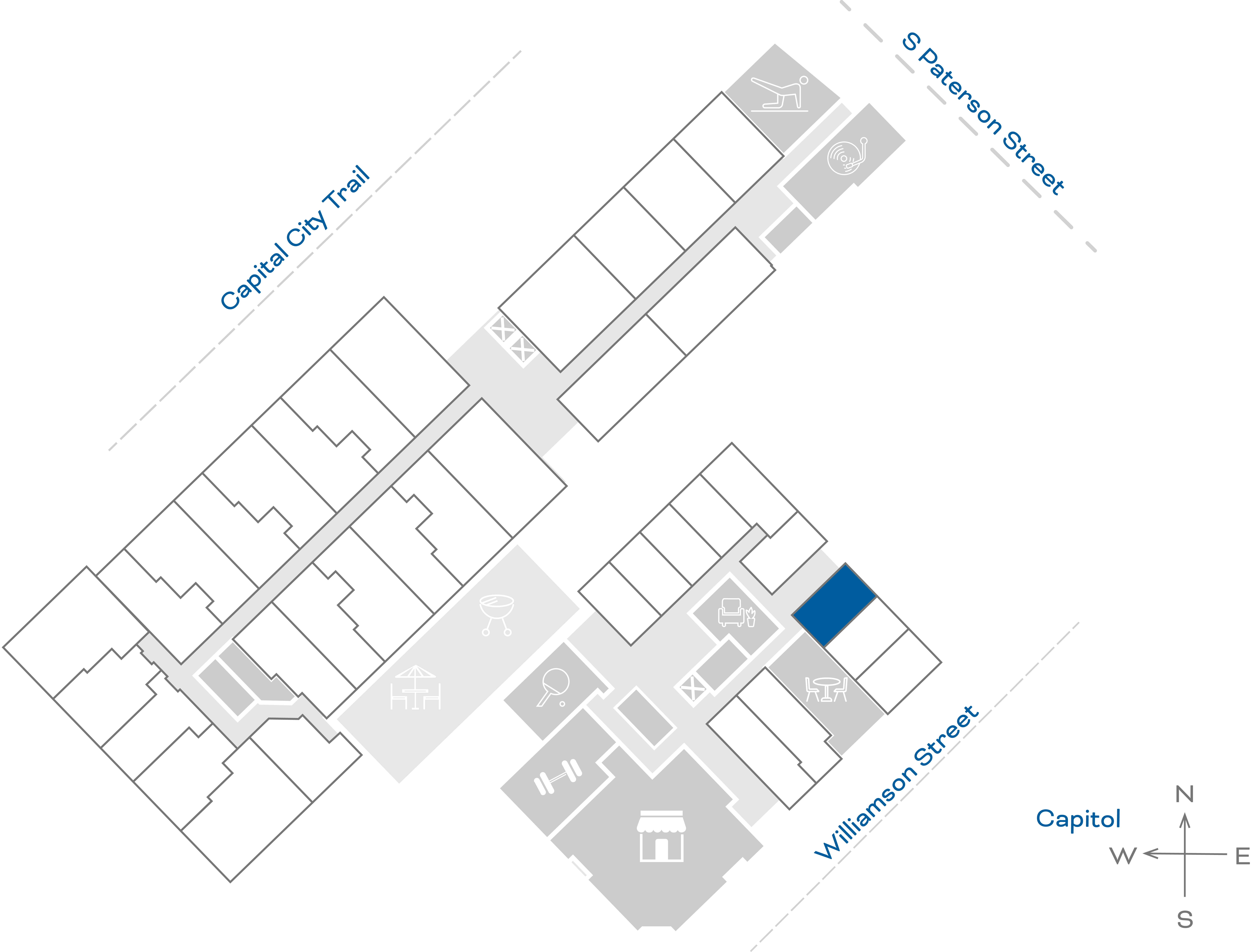 ULI The Irwin S130 - Studio, 1 Bath Floorplate