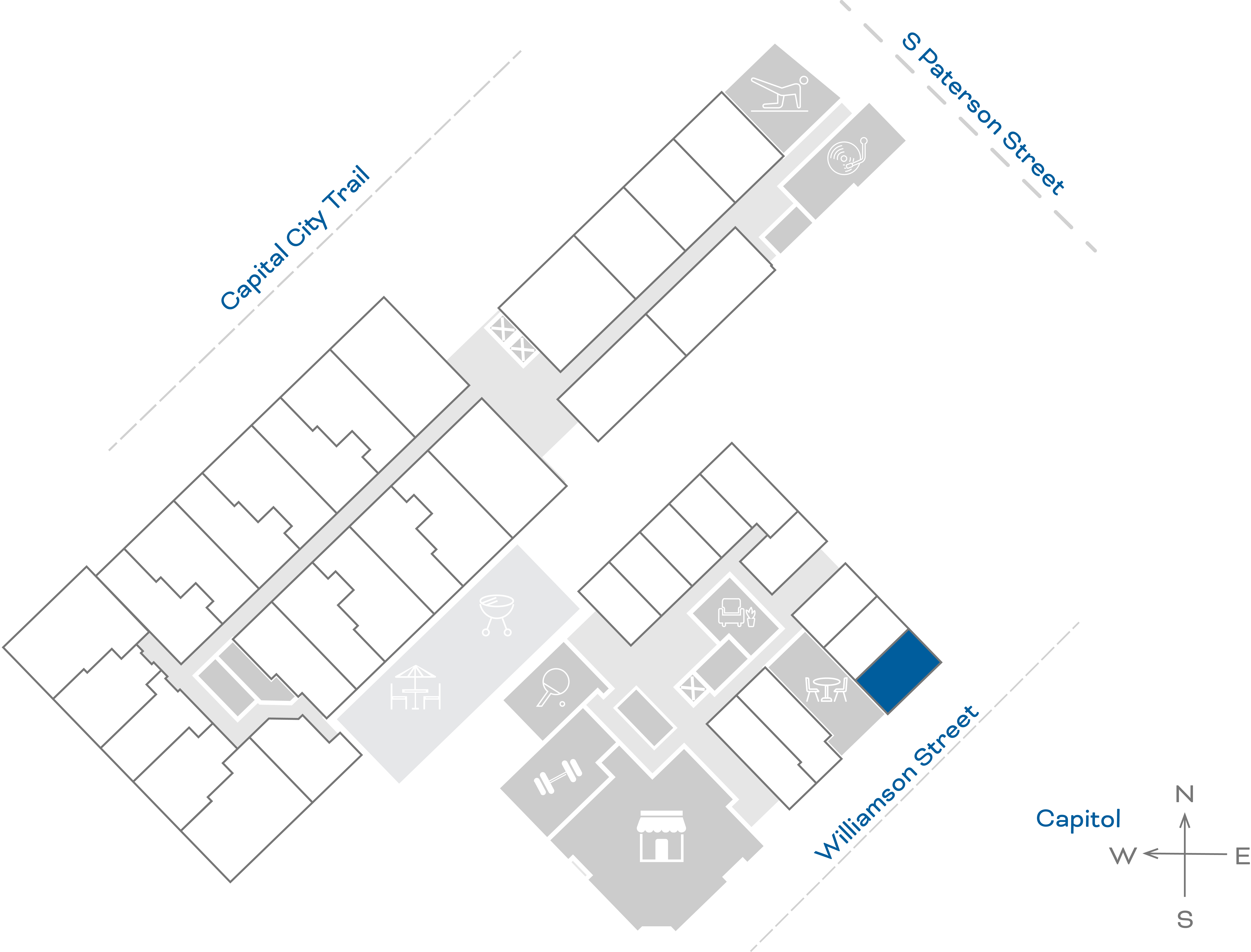 ULI The Irwin S134 - Studio, 1 Bath Floorplate